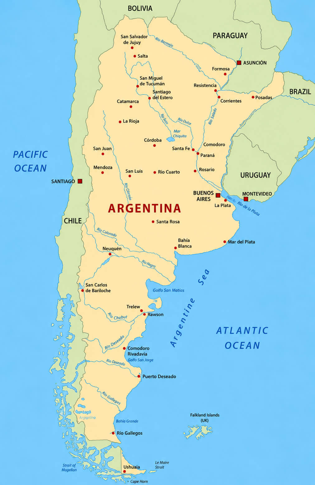 Argentina reference map