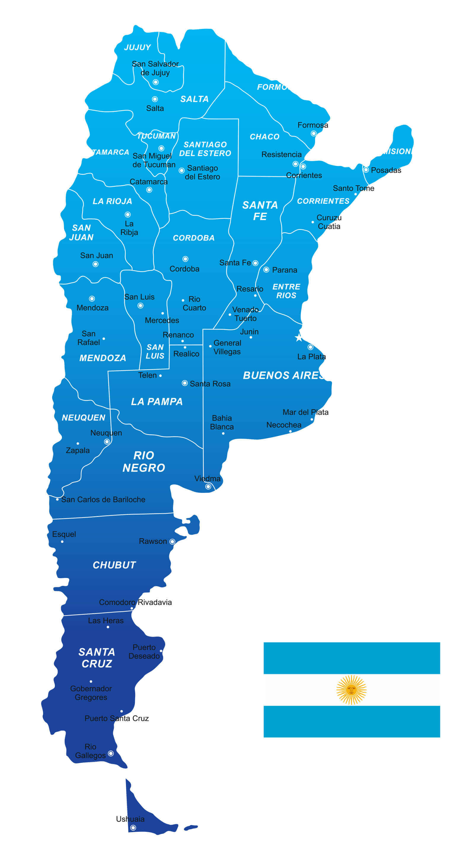 Argentina vector map