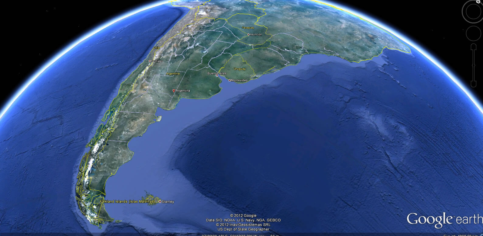 Argentina Earth map