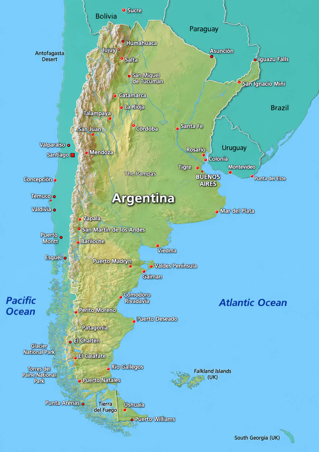 Argentina geography map