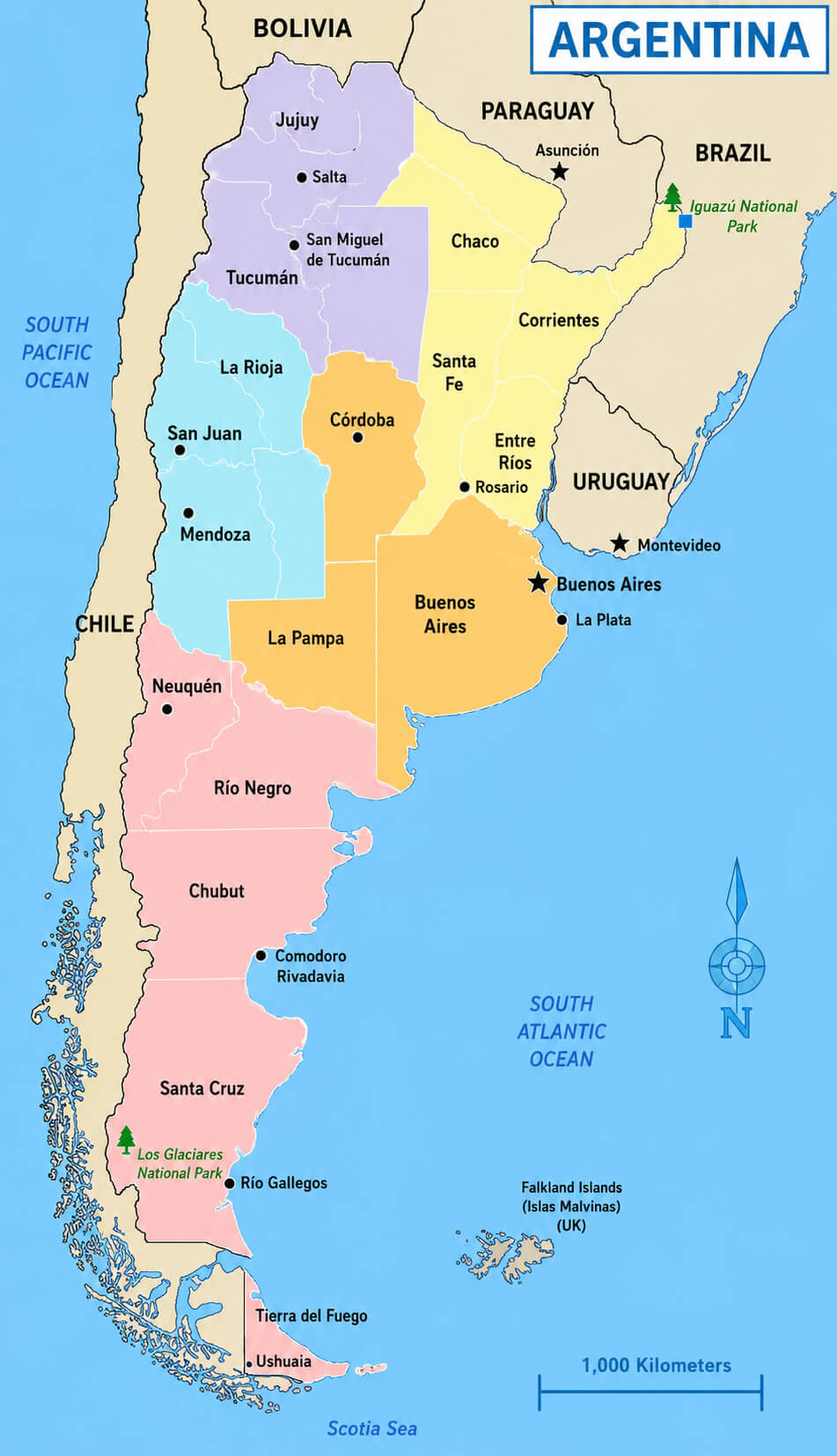 Argentina state map