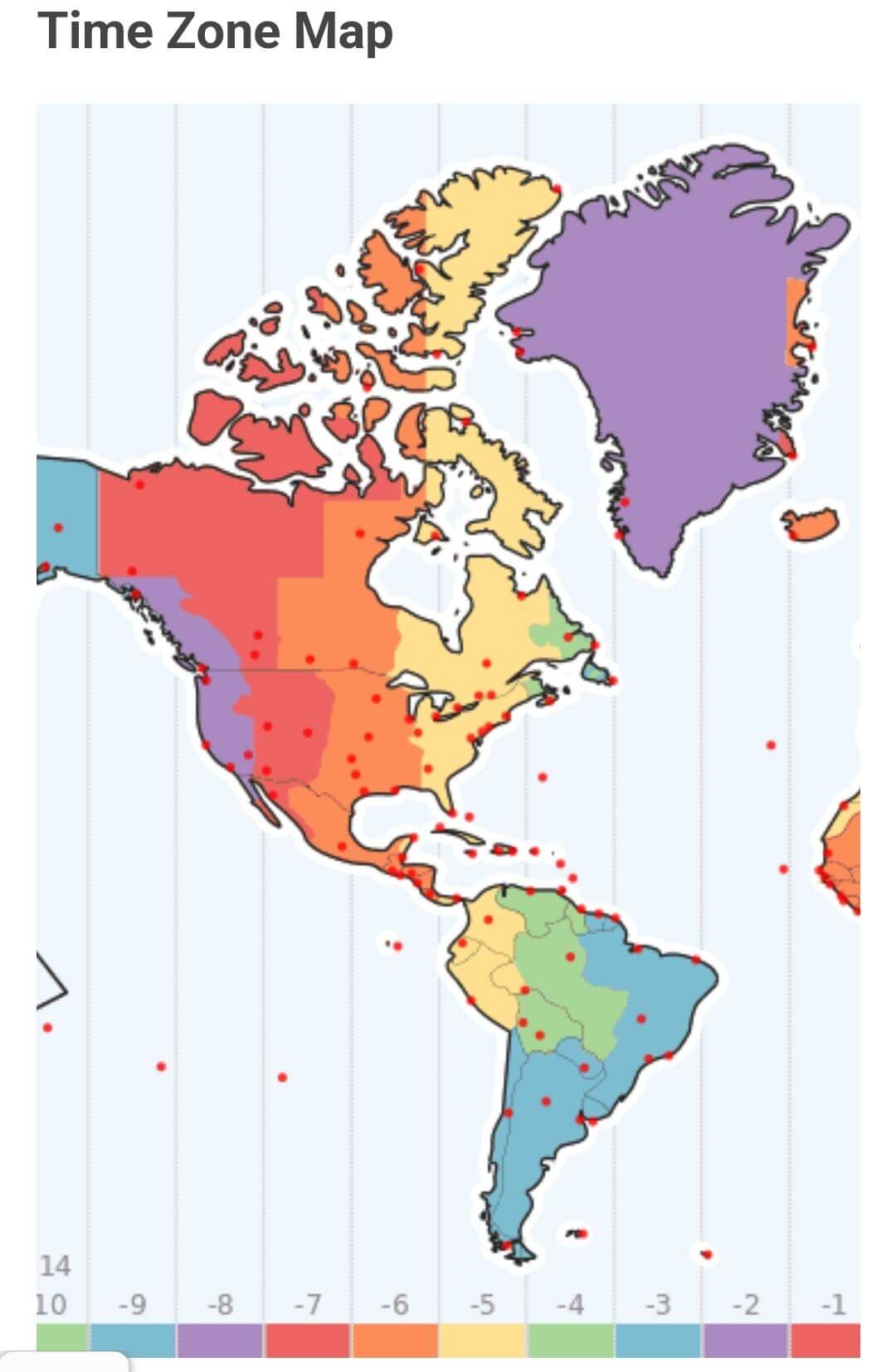 Brazil Argentina and Chile time zones map