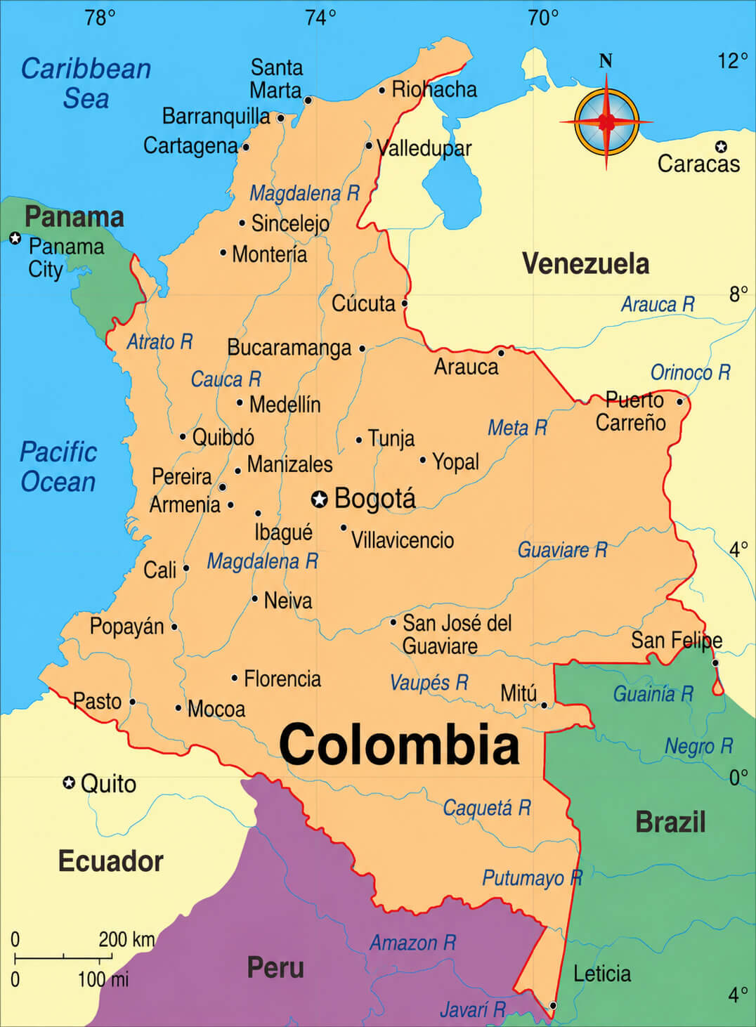 Colombia Google Earth map
