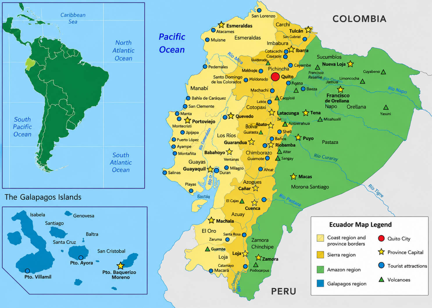 Ecuador economic map