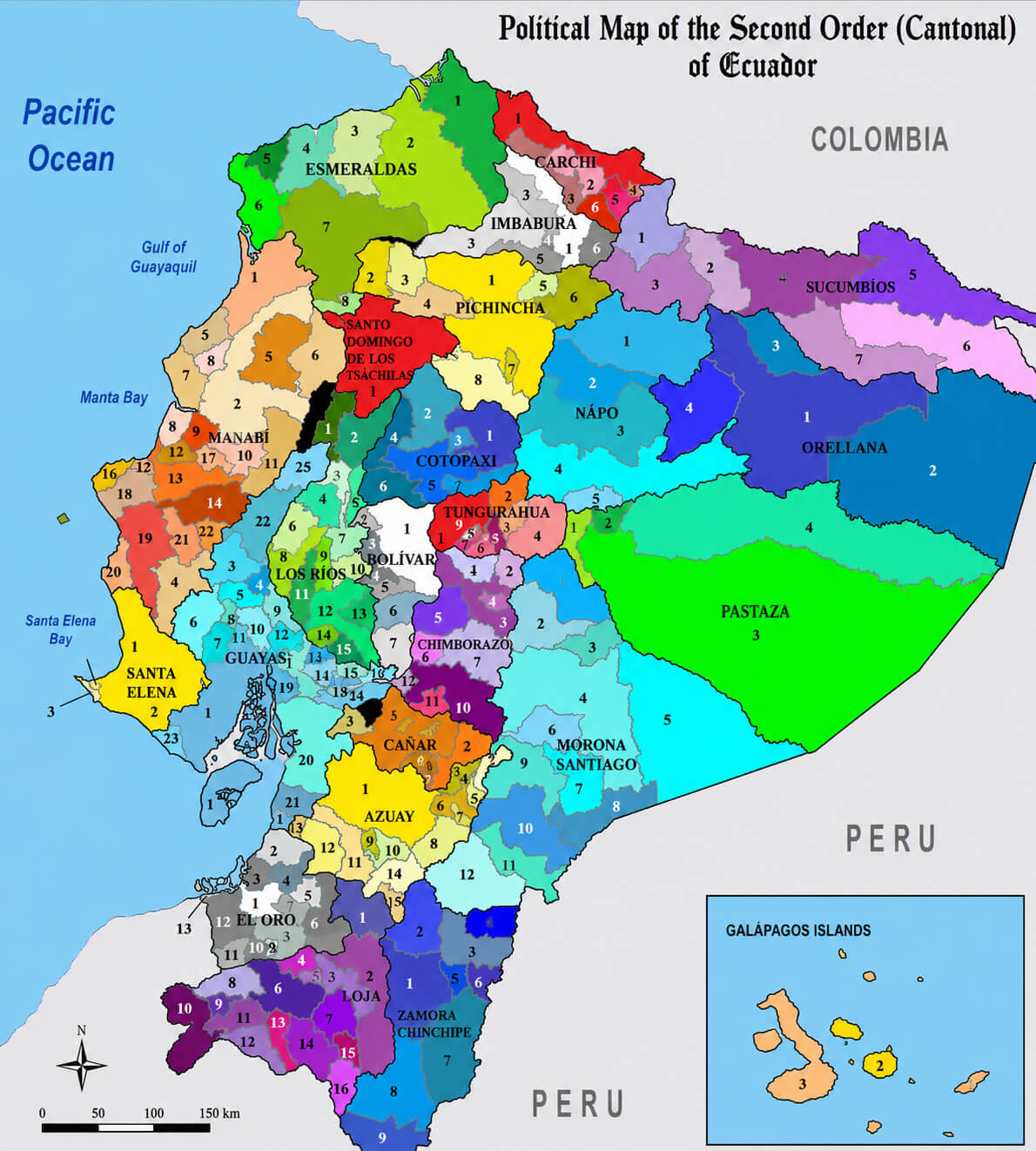 Ecuador canton map