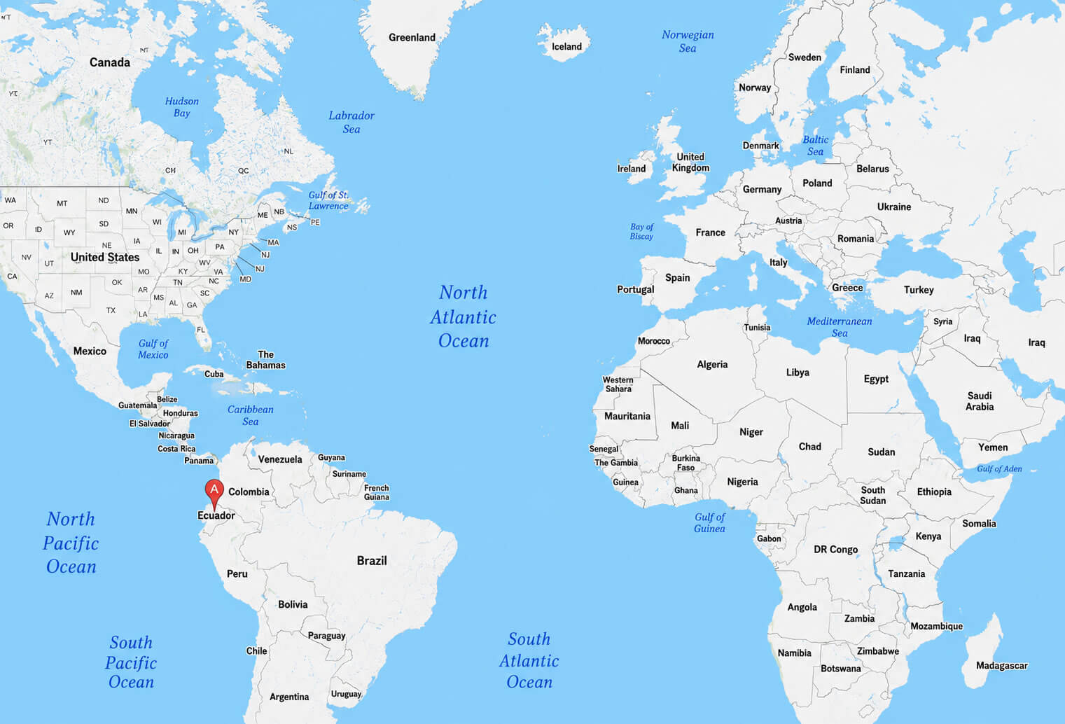 Ecuador World location map