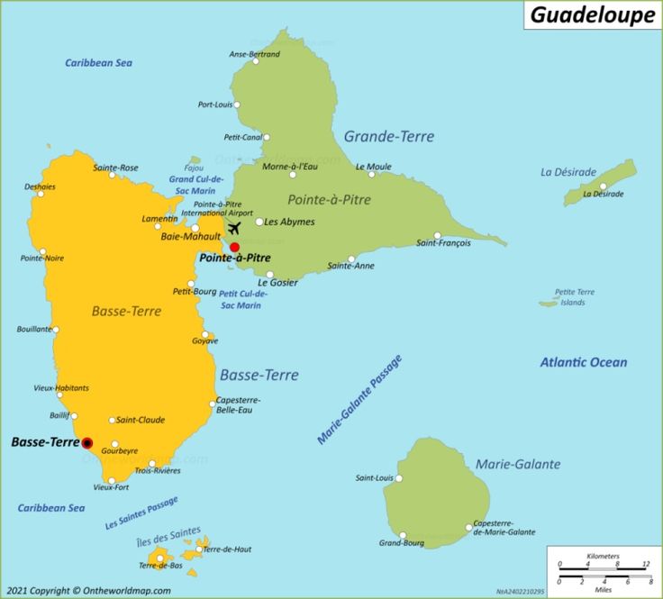 Guadeloupe Political Map