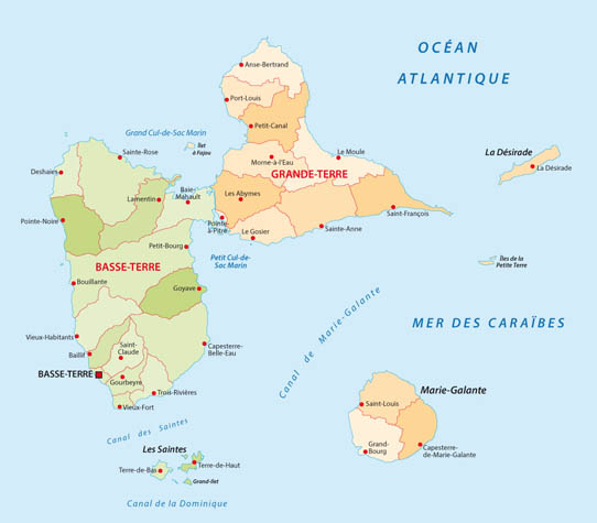 Map Guadeloupe