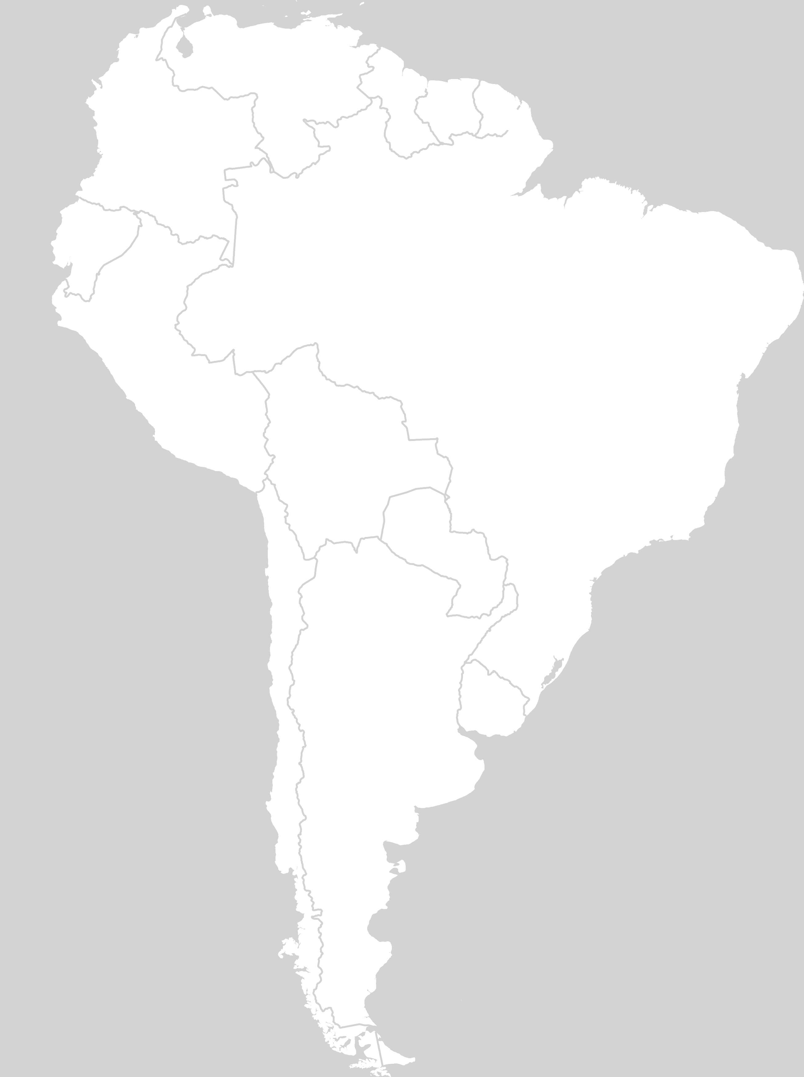 Maps of South America 18 South America blank outline map