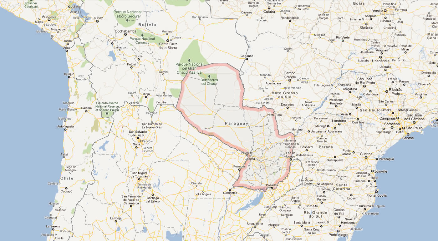 Paraguay Google road map