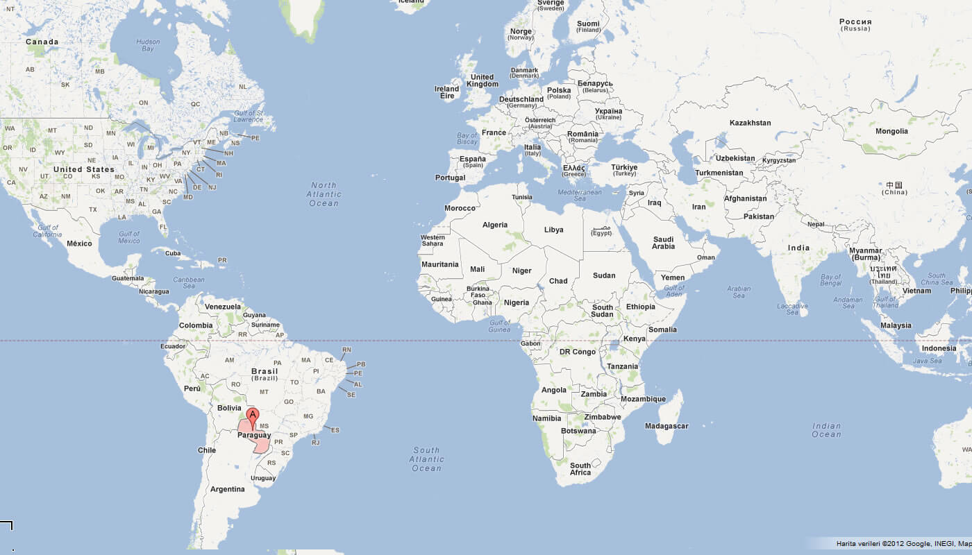 Paraguay World location map