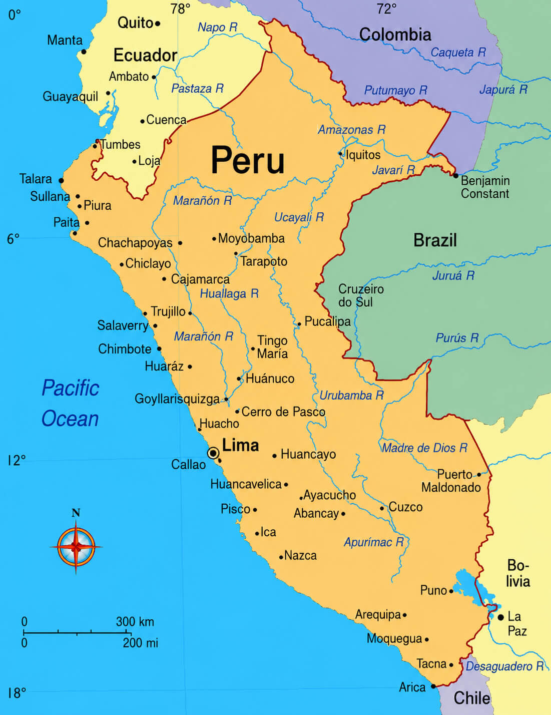 Peru political map