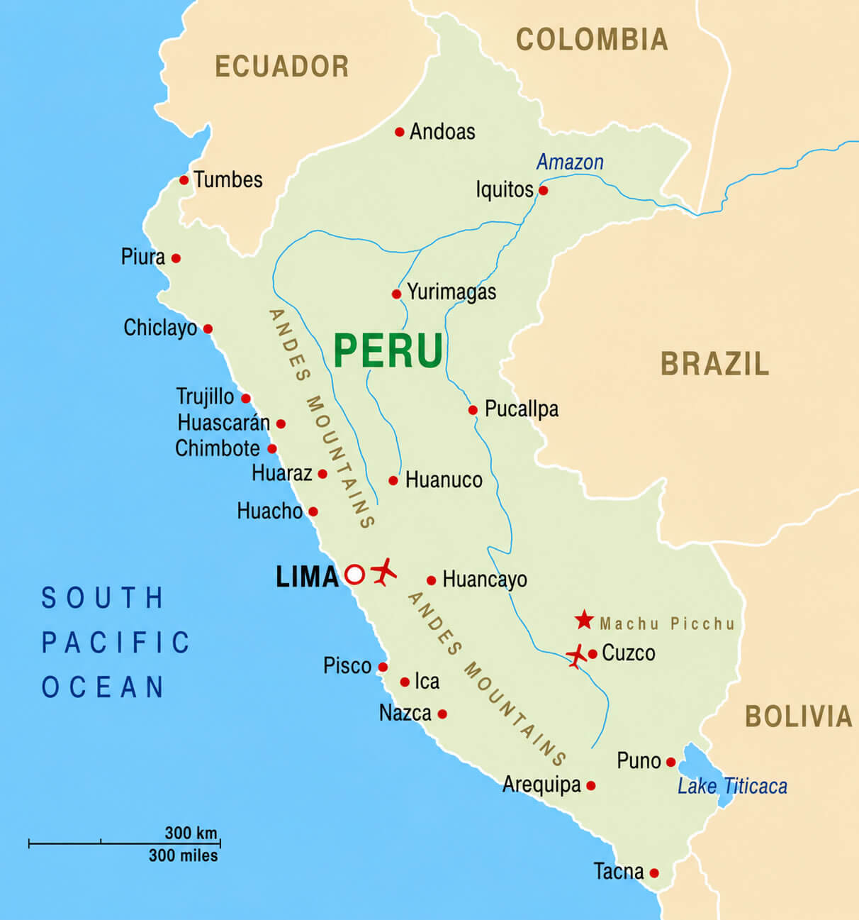 Peru Map 37 Peru cities and roads map