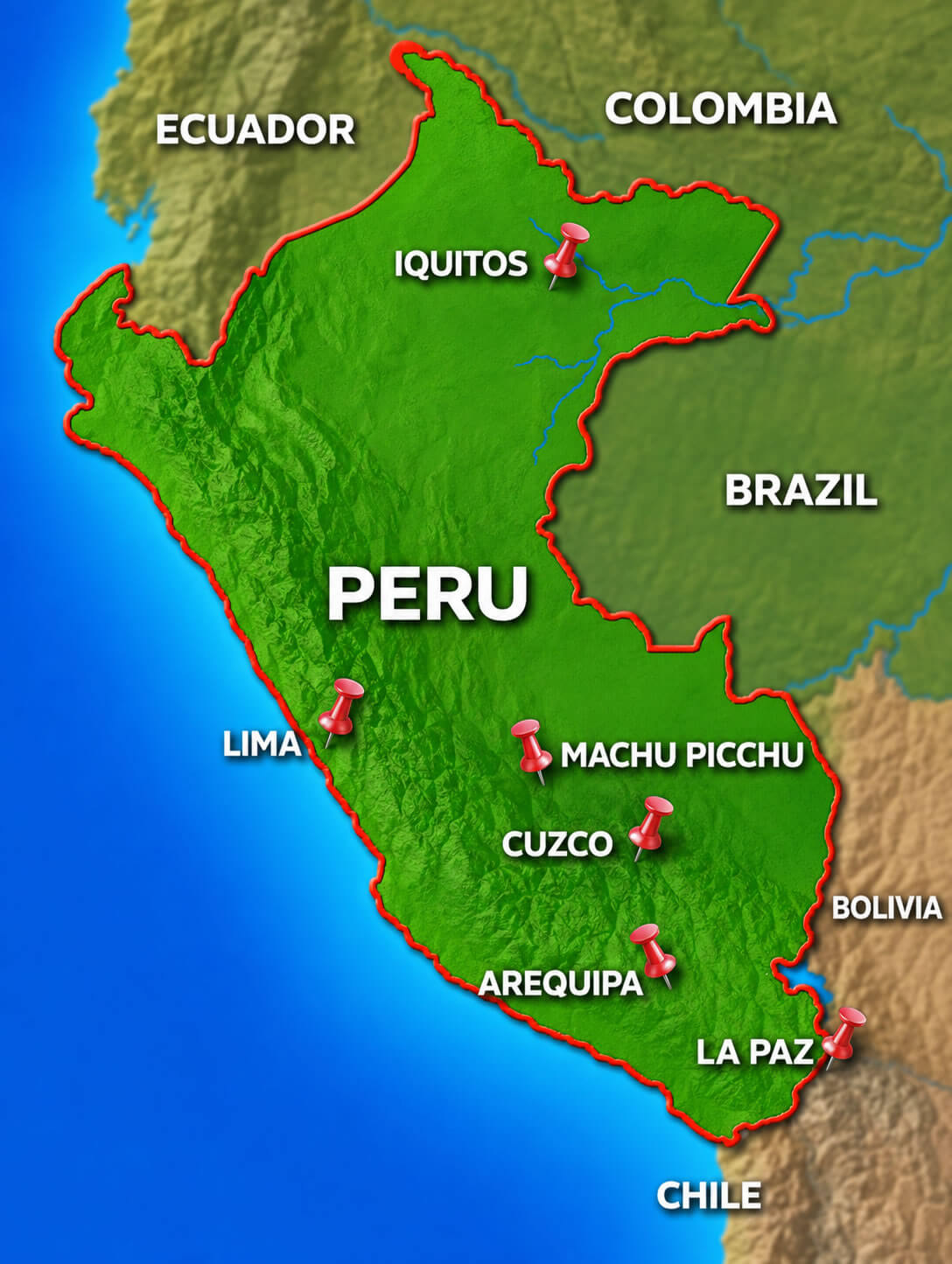 Peru tourism map