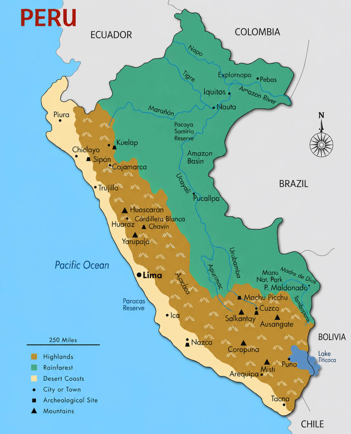 Peru Political Map 18 Peru climate regions map