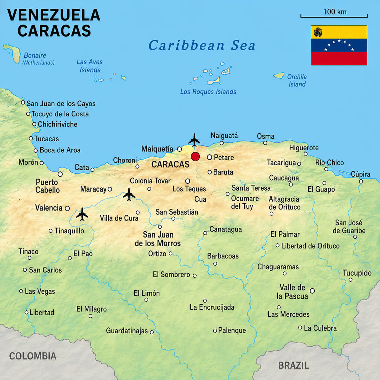 Caracas Venezuela location map