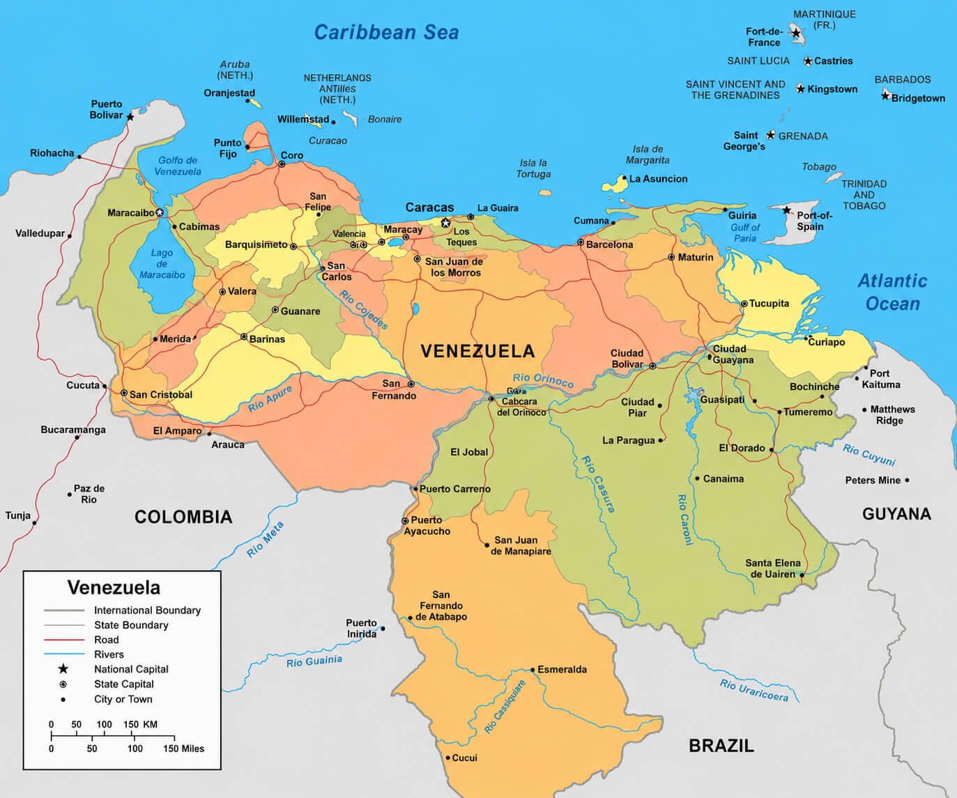 Venezuela political map