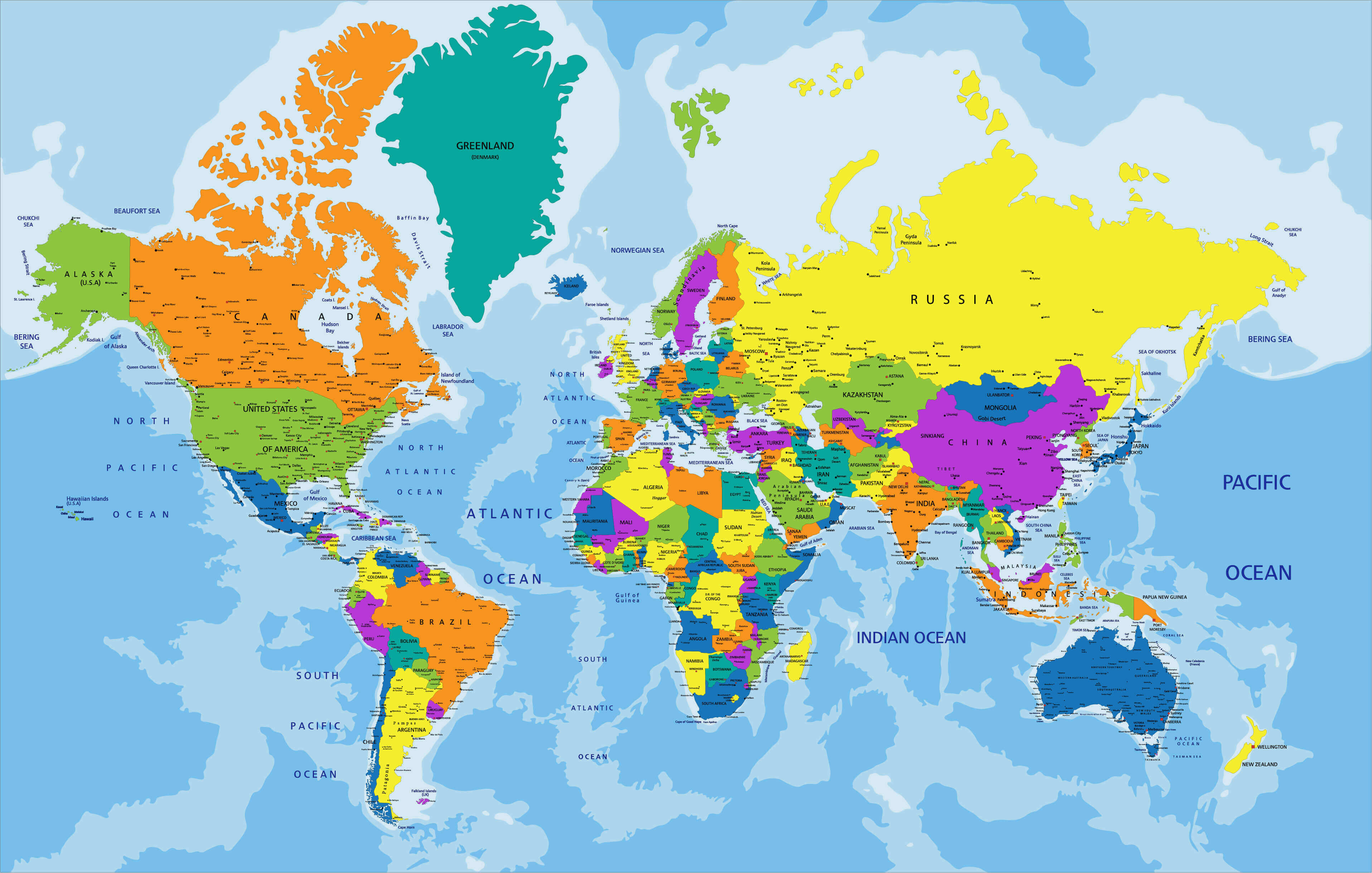 Political Map Of The World Hd - Carolina Map