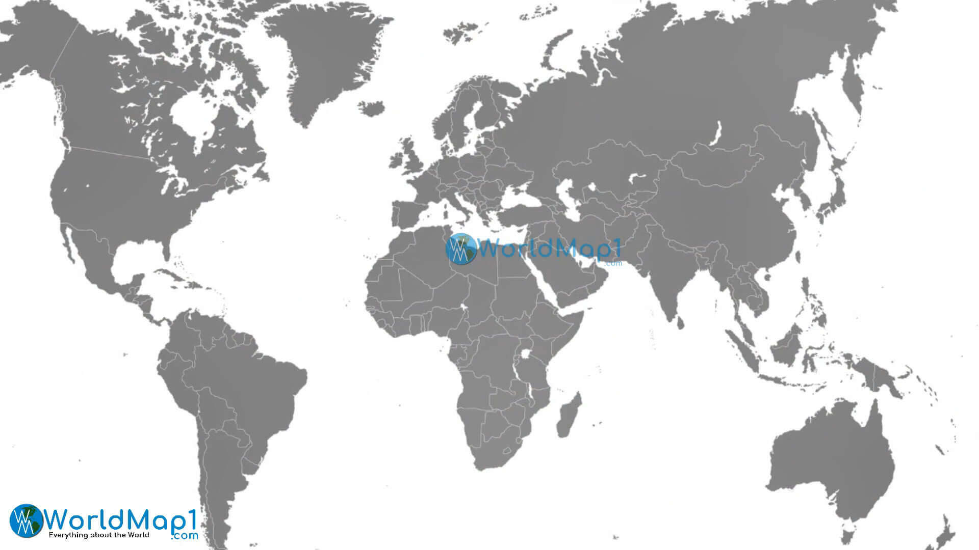 Gray Blank map of the World