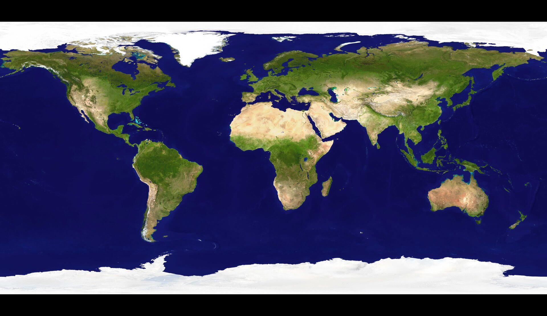 World Blank satellite map