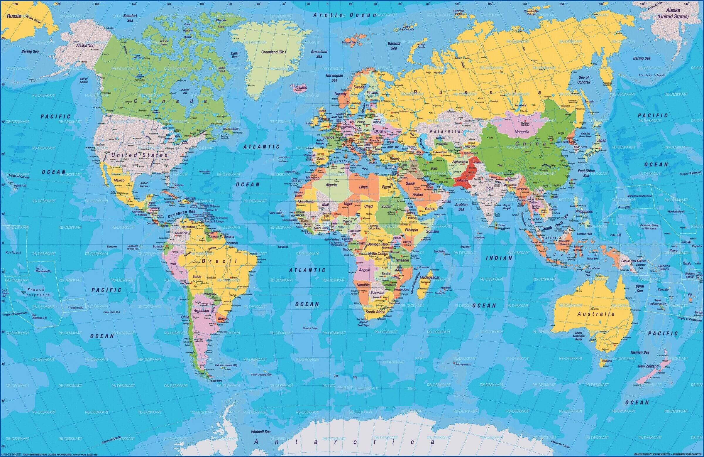 World largest cities map