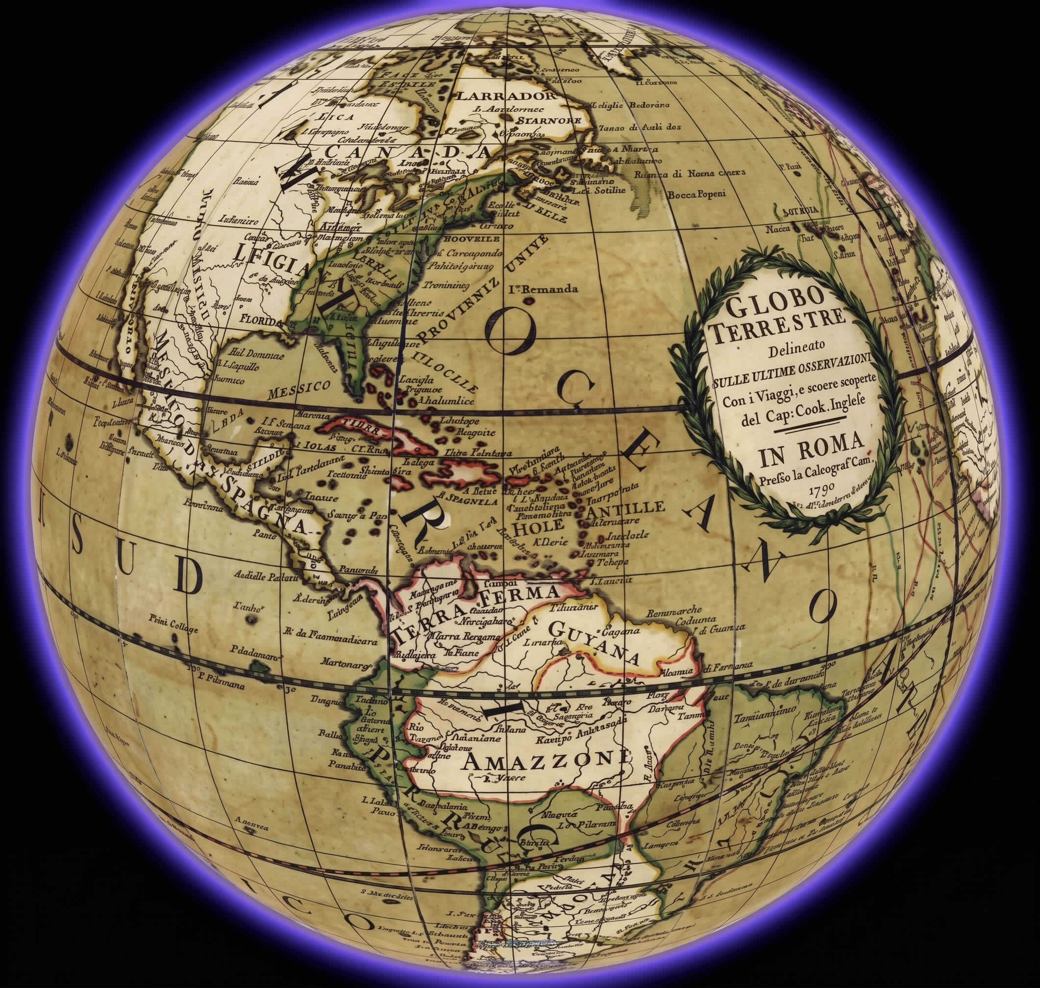 Ancient World Globe map
