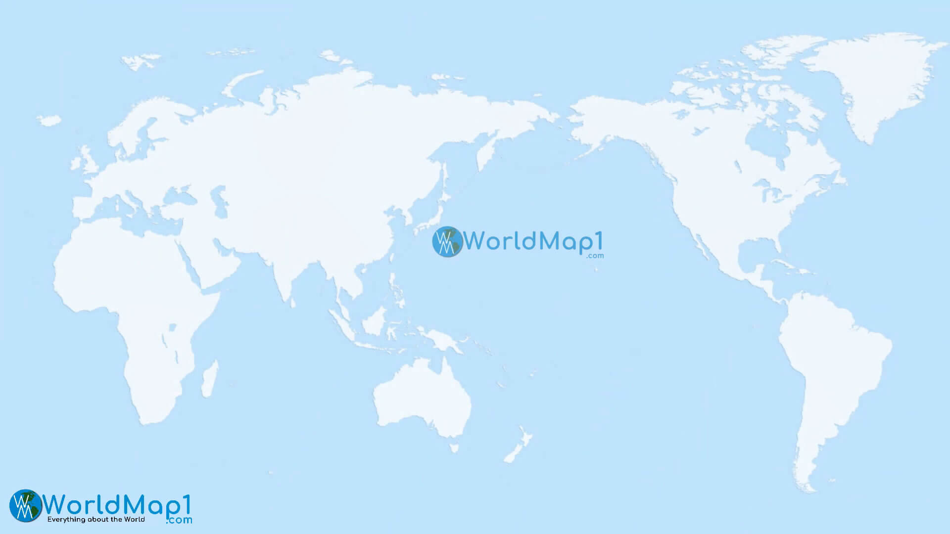 Blank physical World map