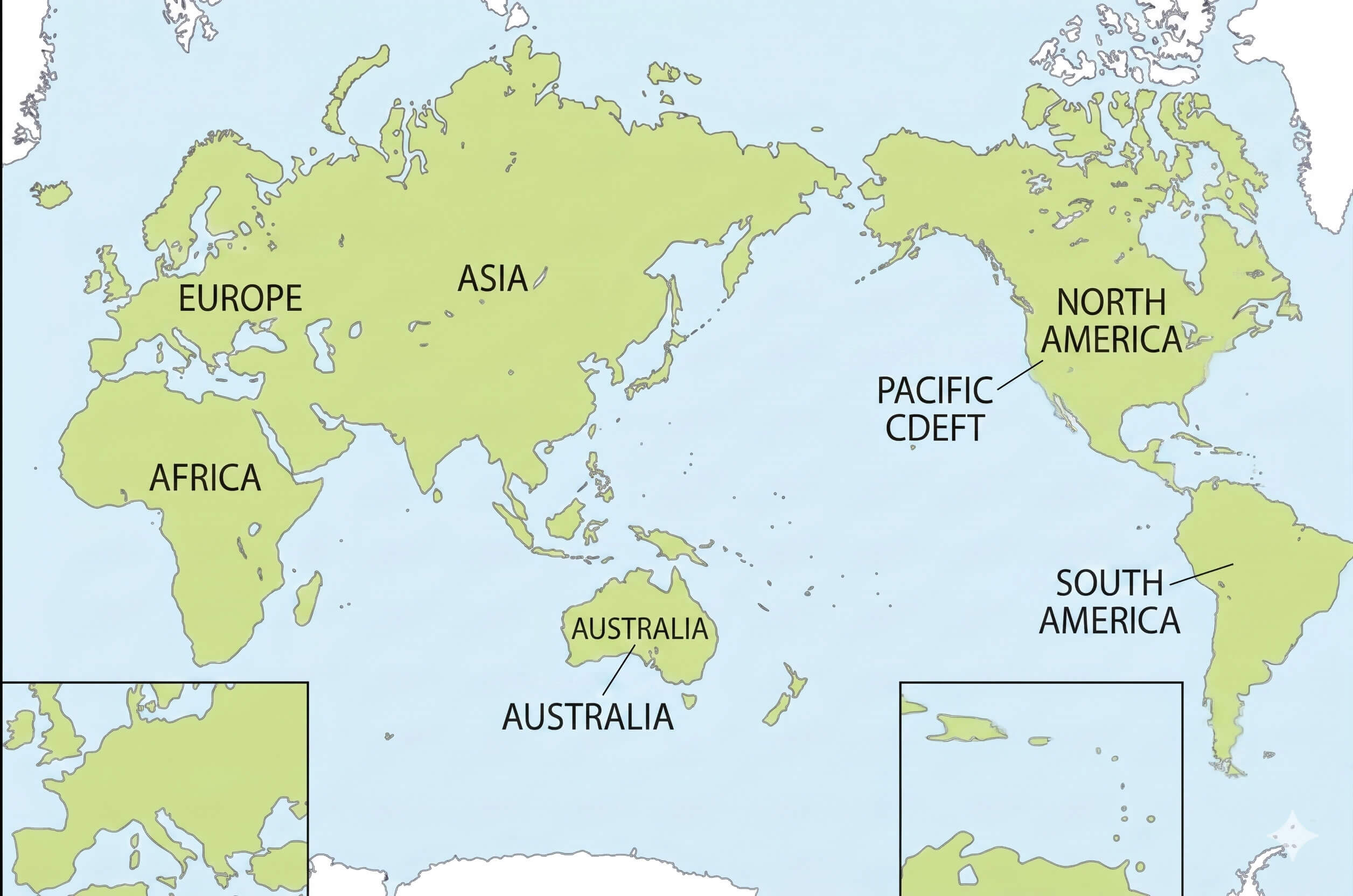 Blank World map outline