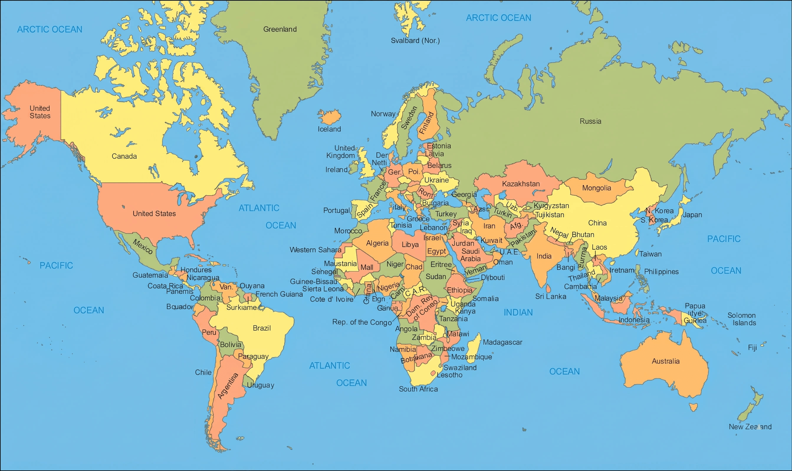 Political map of the World