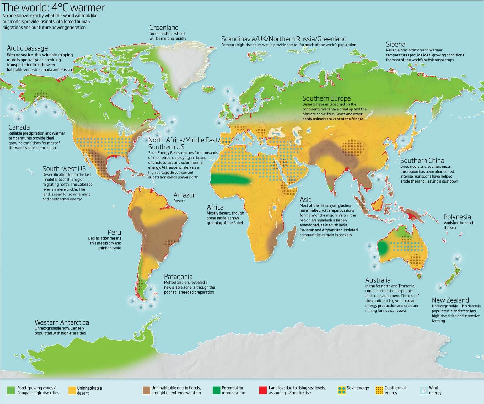World agricultural areas map