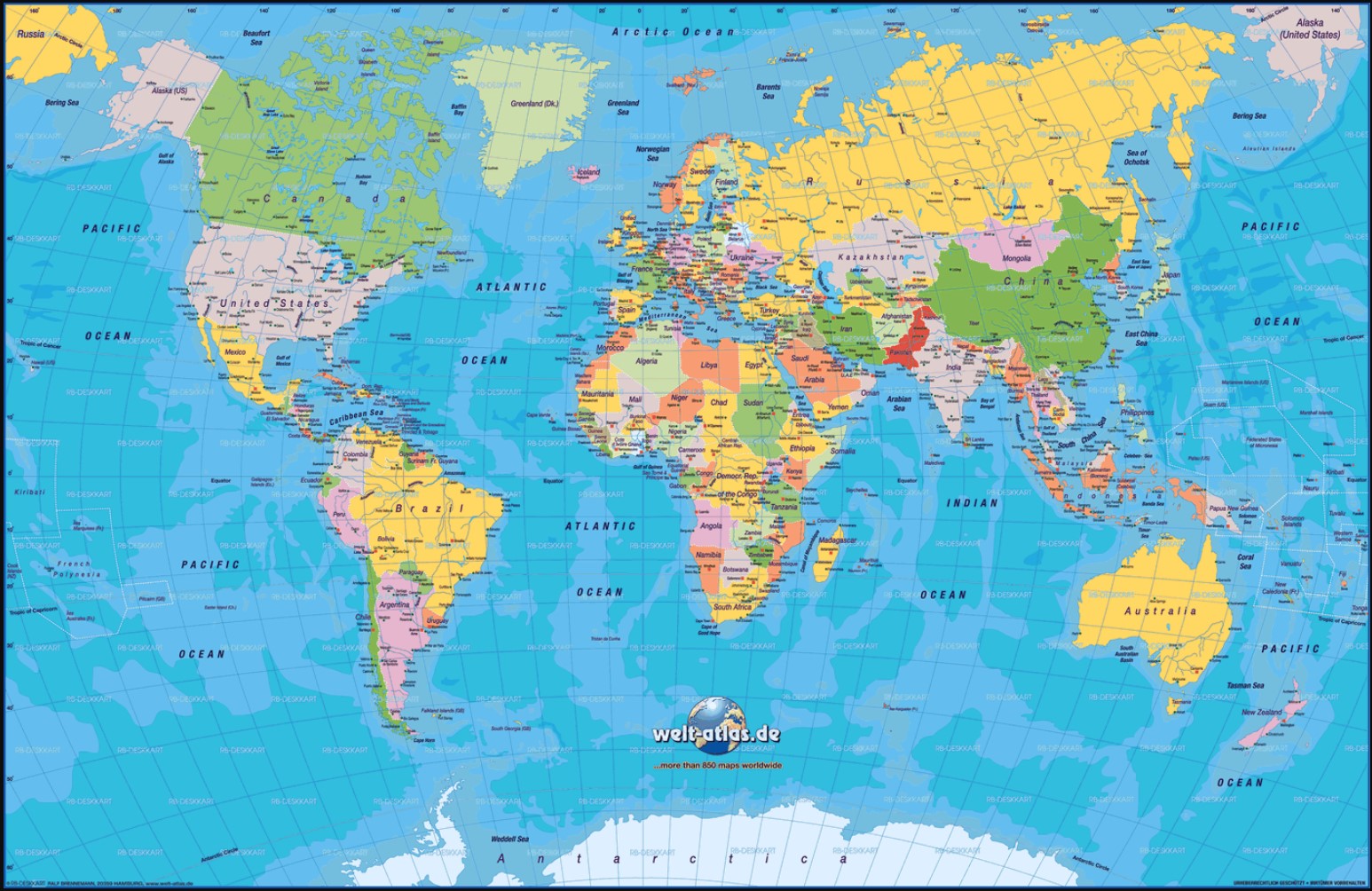 World atlas map