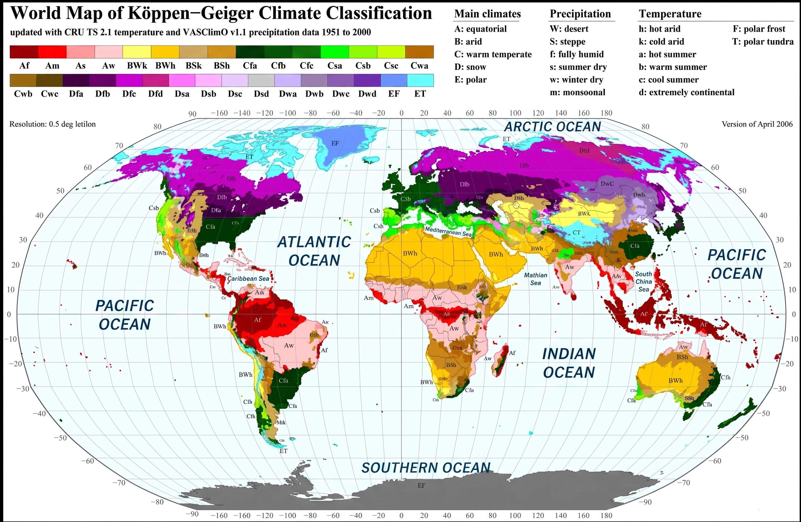 World climate classification map