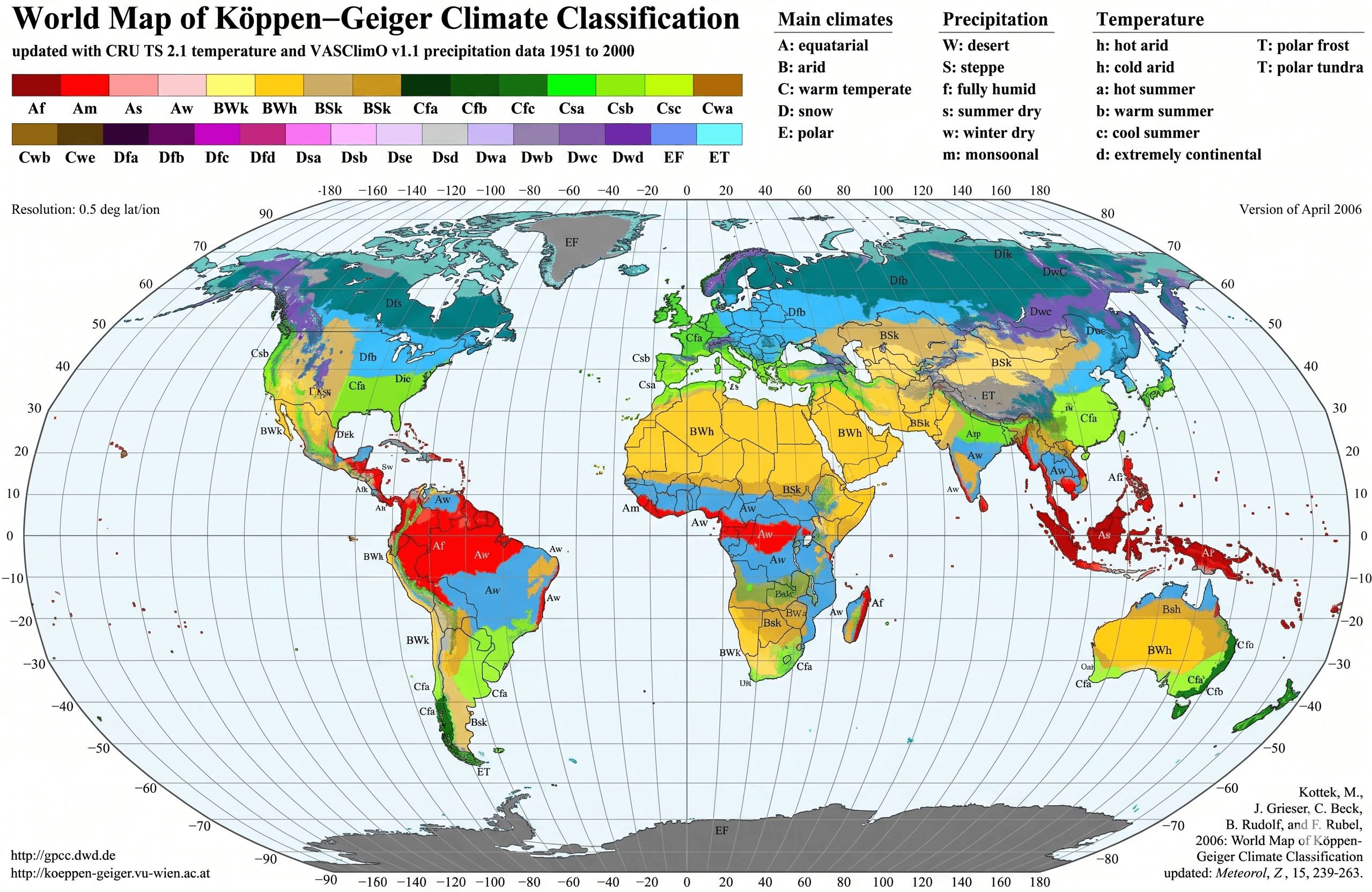 World Maps Collection 21 World climate classification map