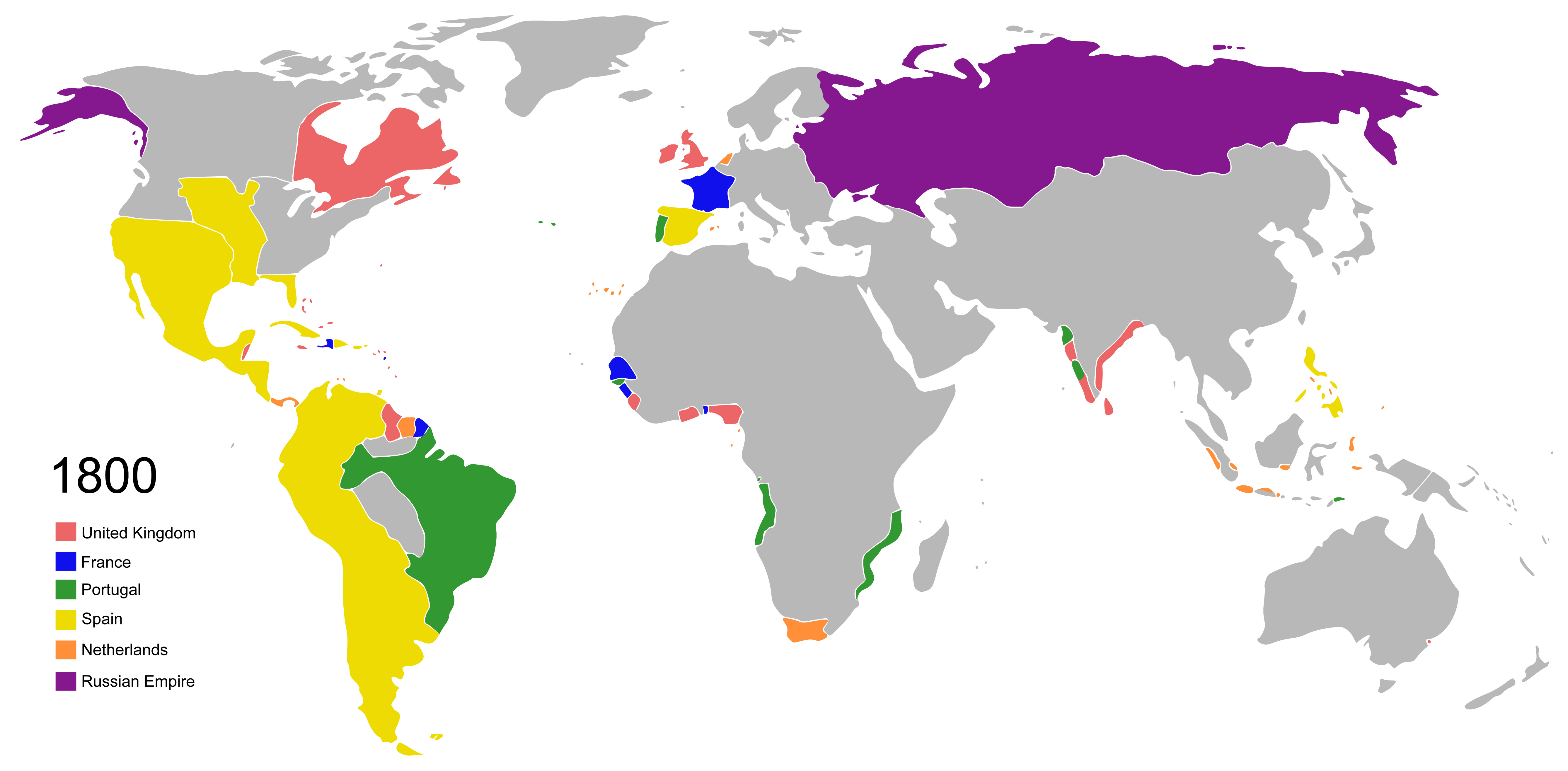 Explore Detailed World Maps 21 World colonial map 1810