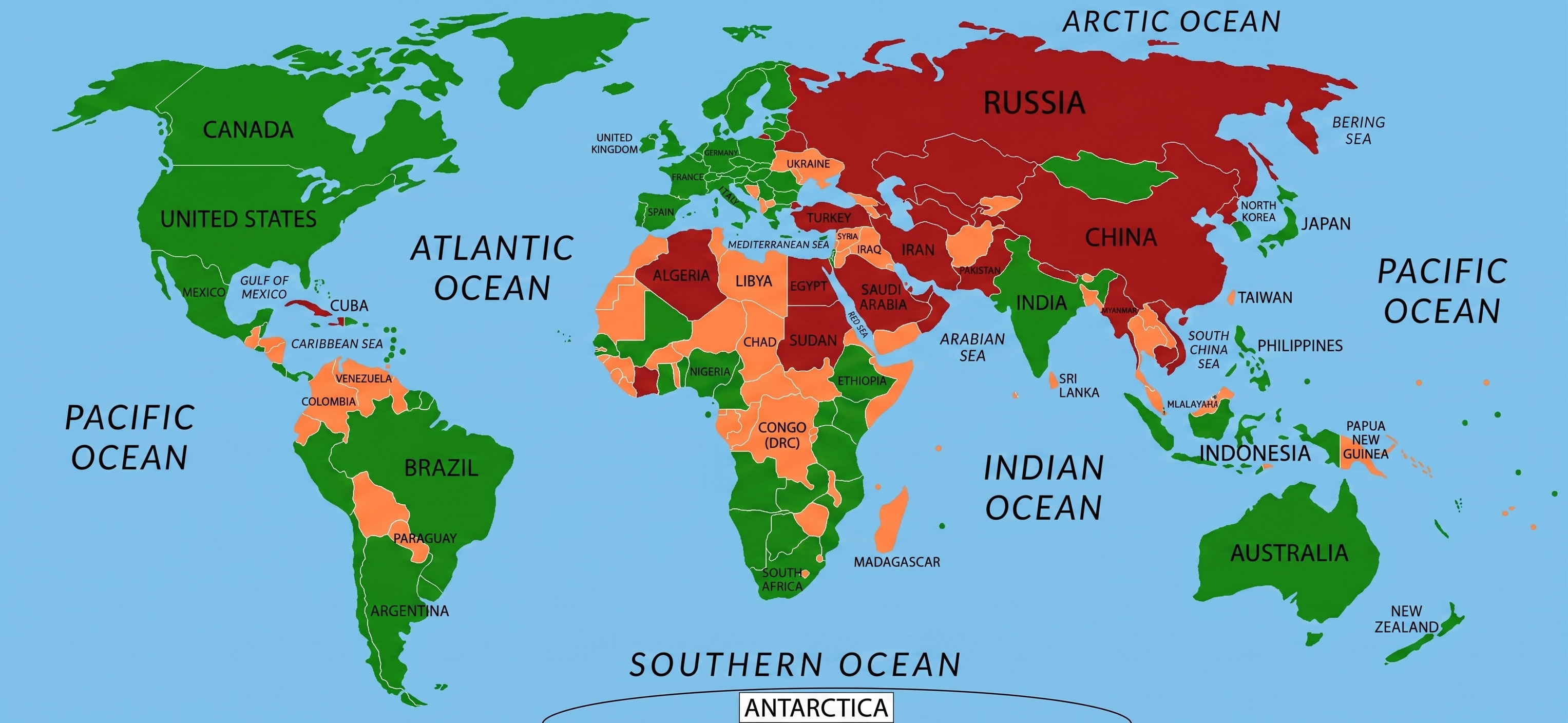 World freedom map 2005