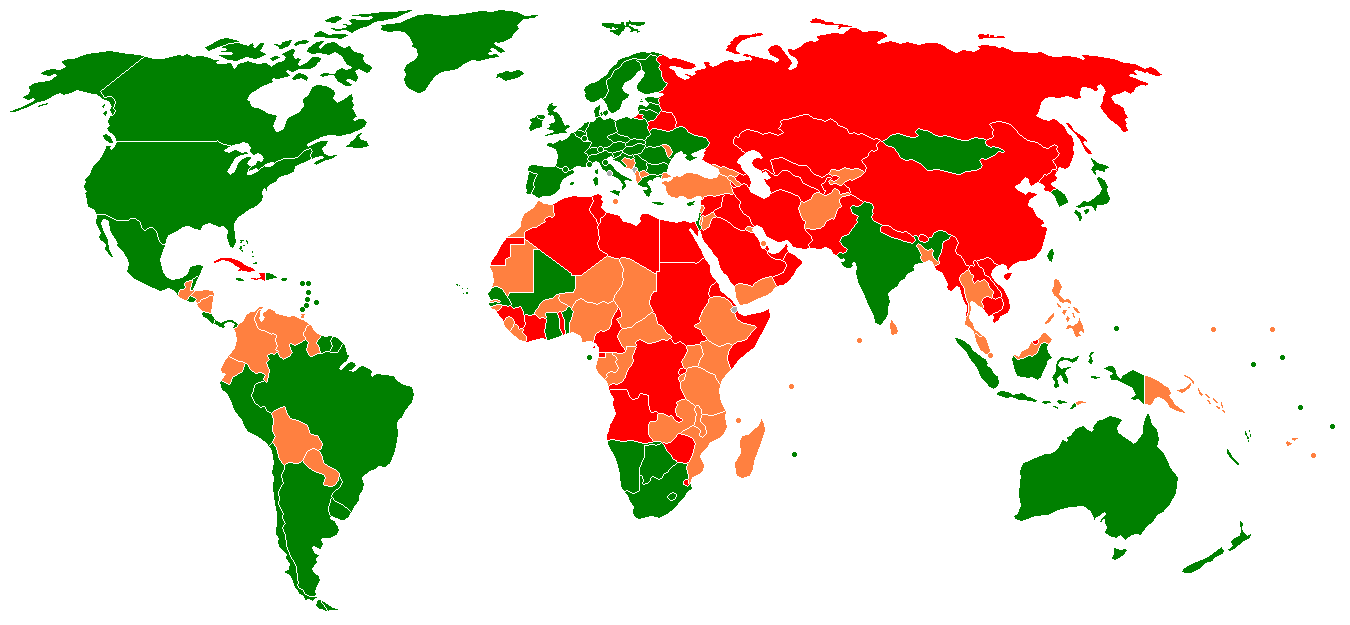 World freedom map 2005