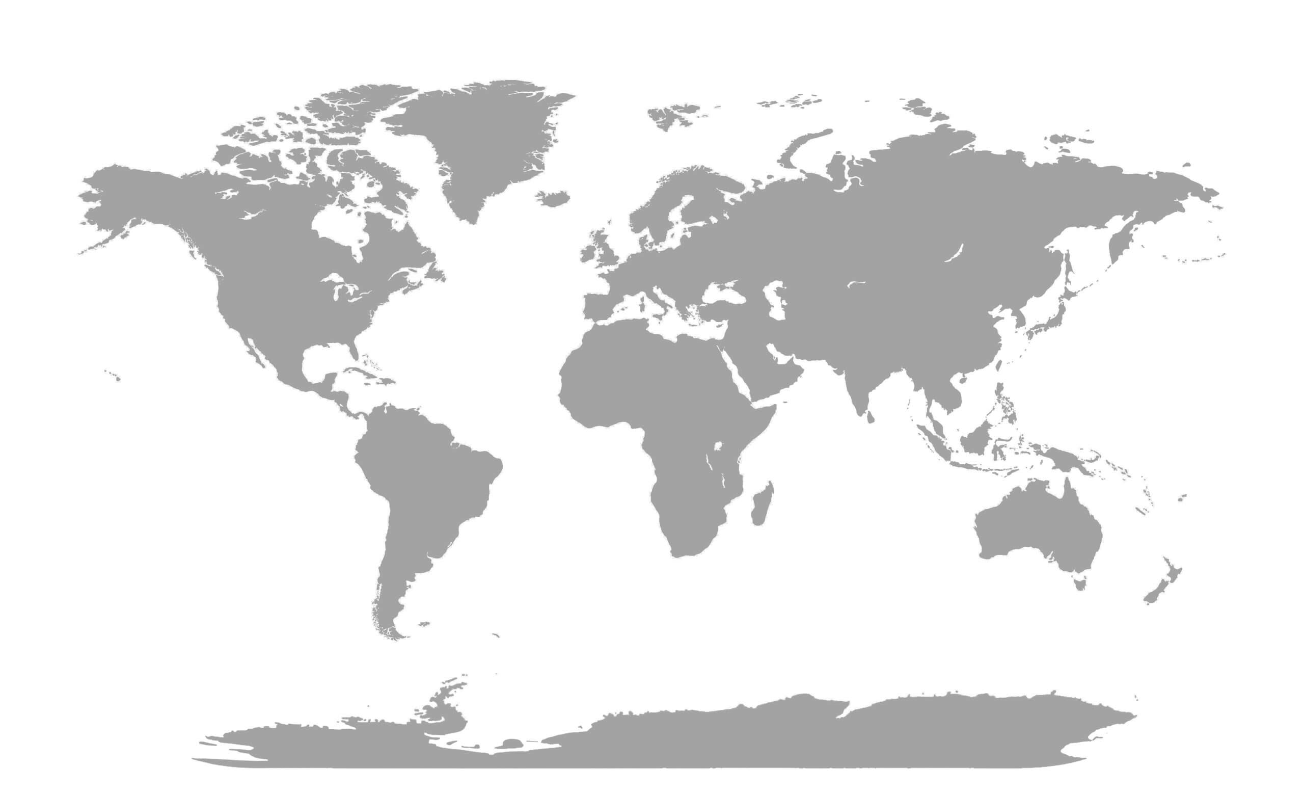 World gray blank map