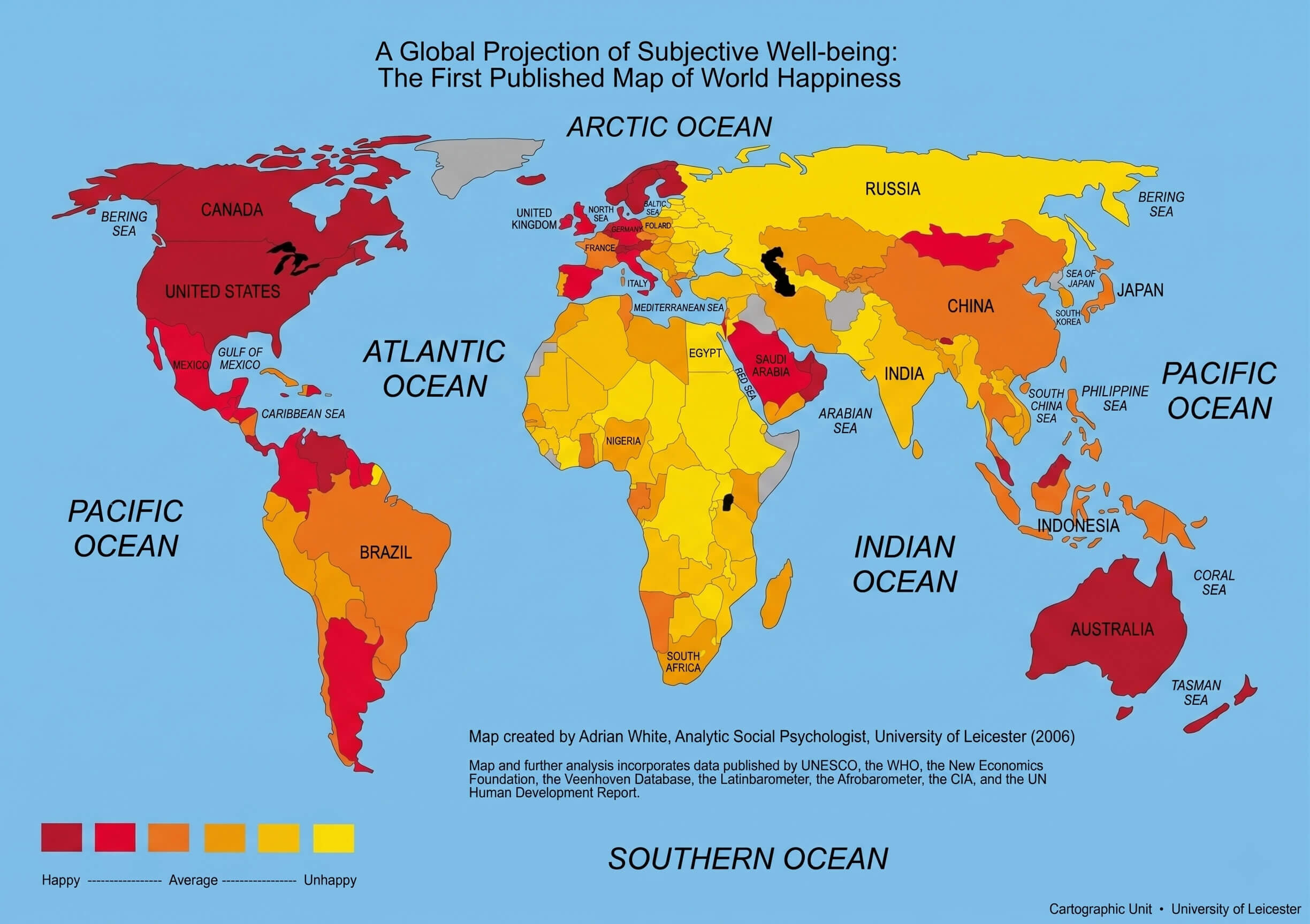 World happiness map