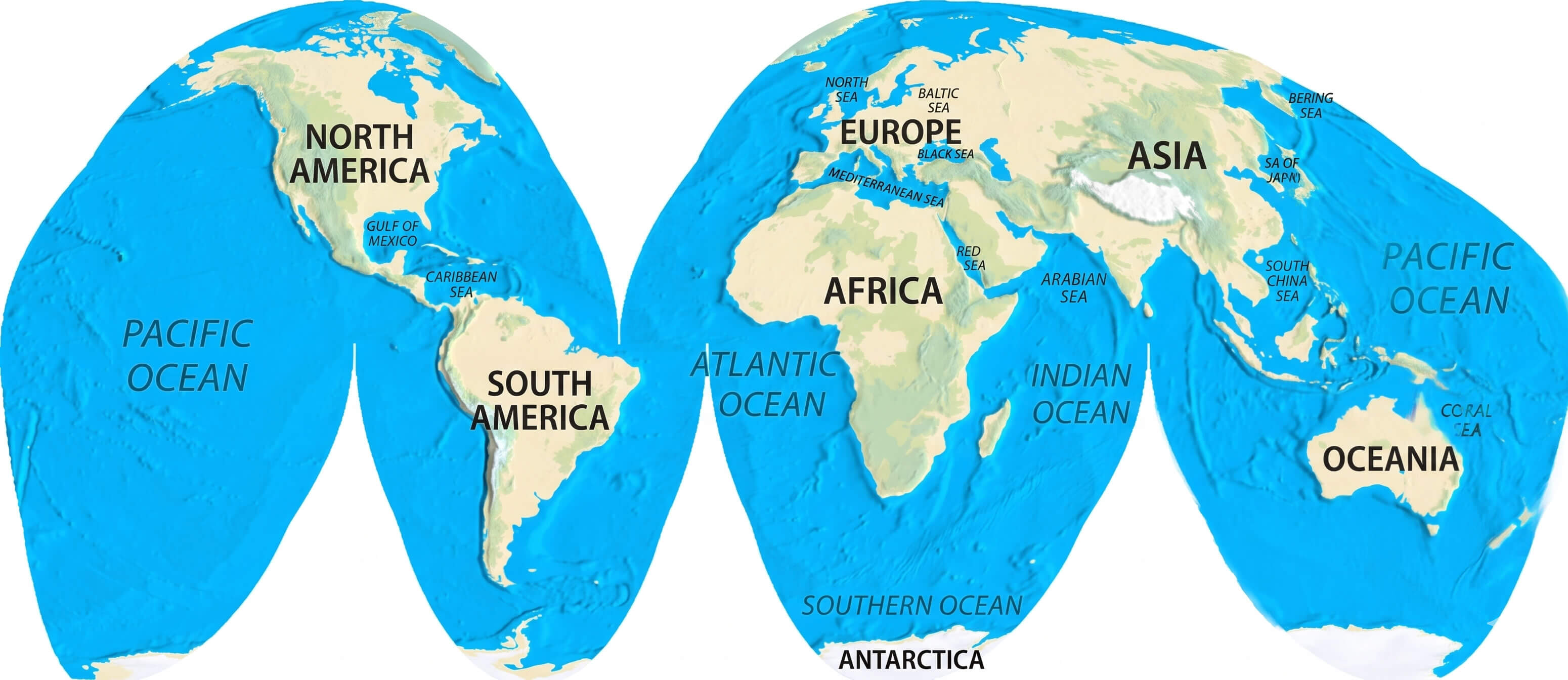 World inland water map