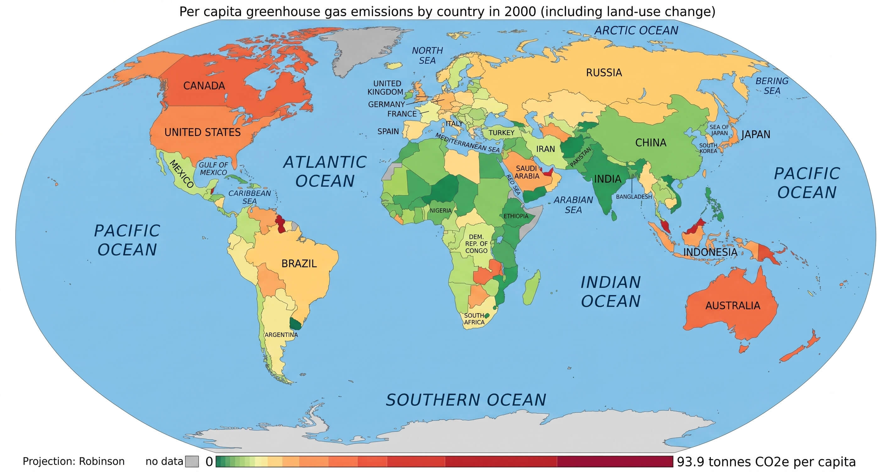 World per capita income map
