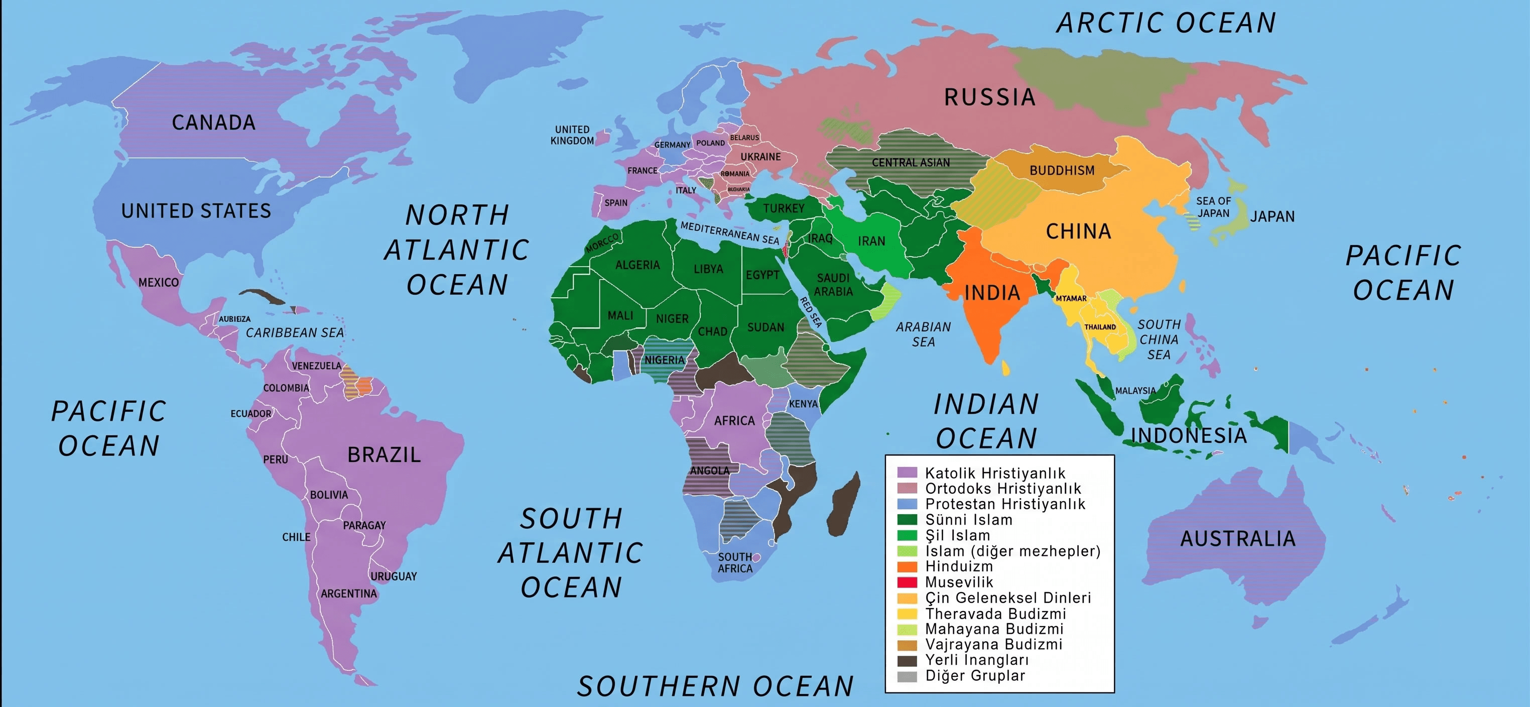 World religions map