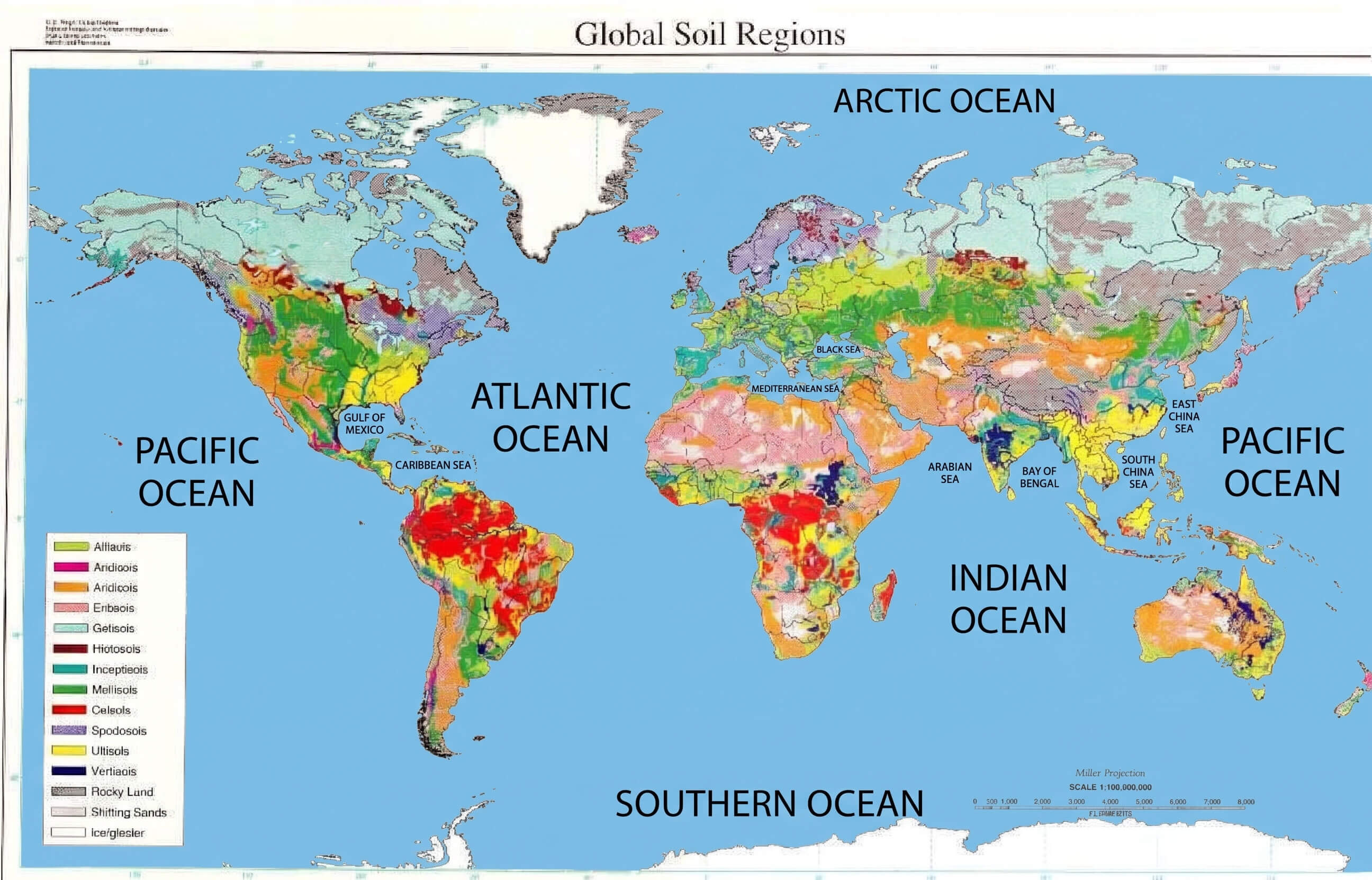 World soil types map