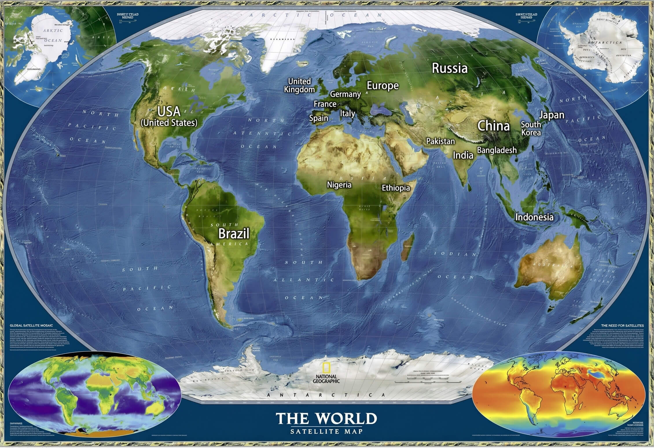 World temperature distribution map