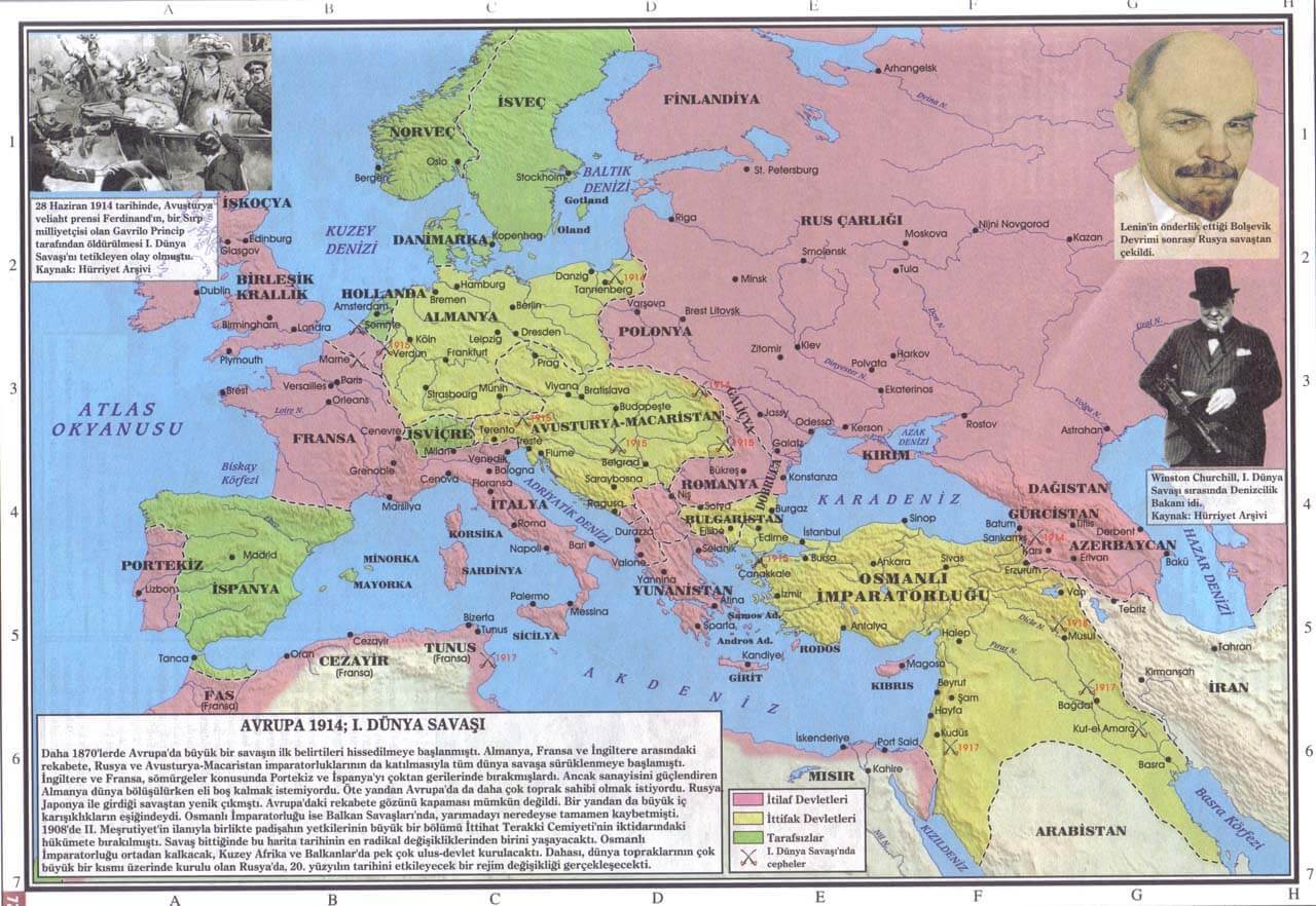 World war one political map	