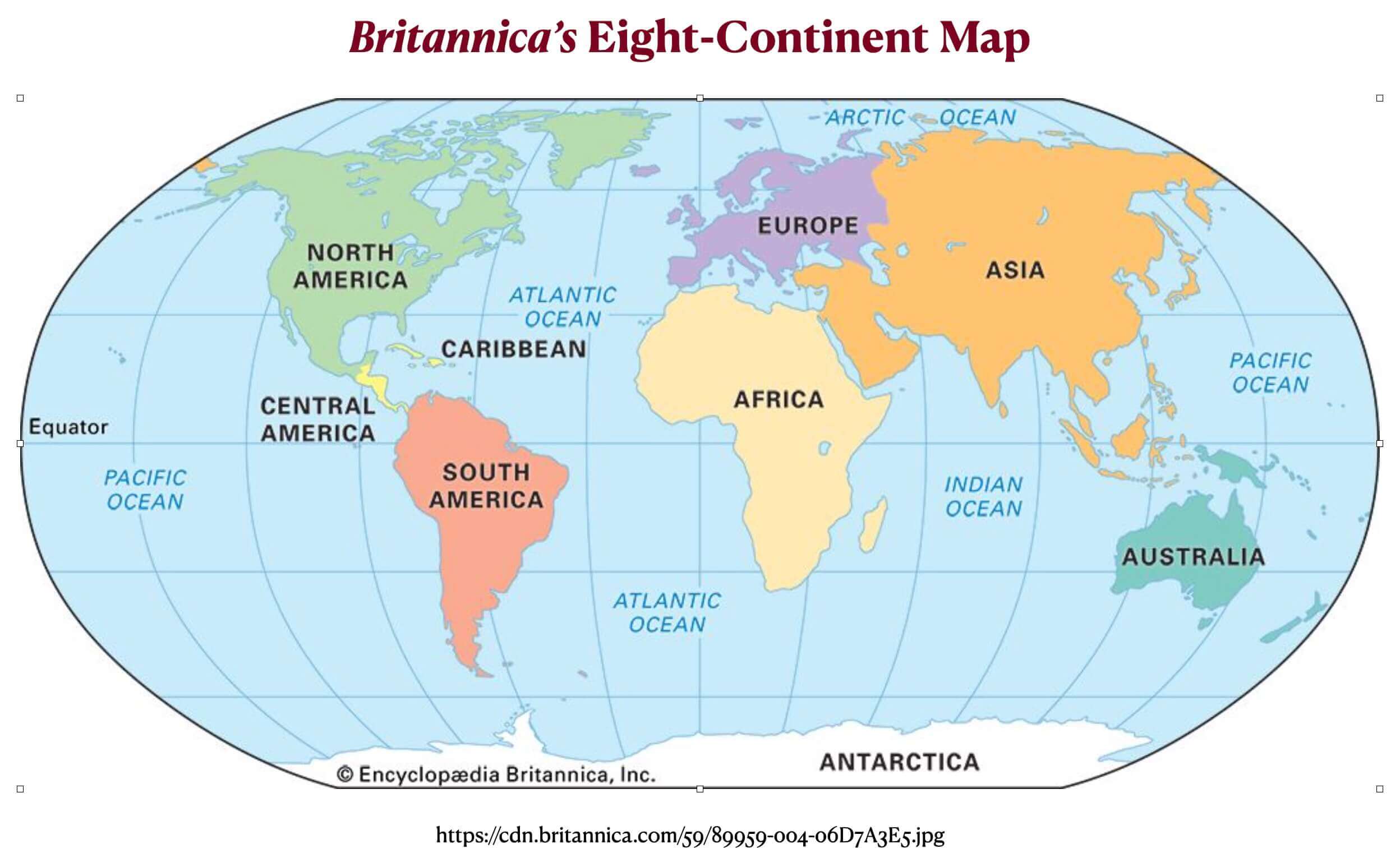 Seven continent map