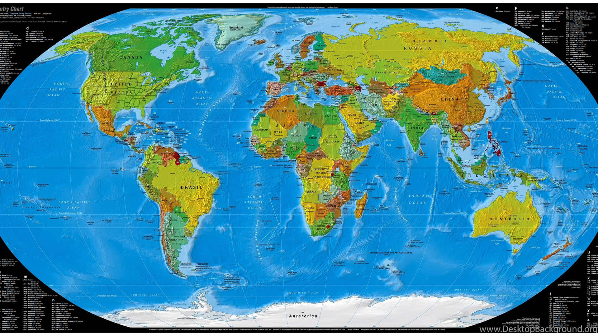 World Detailed Map 32 Detailed topographic map of the World
