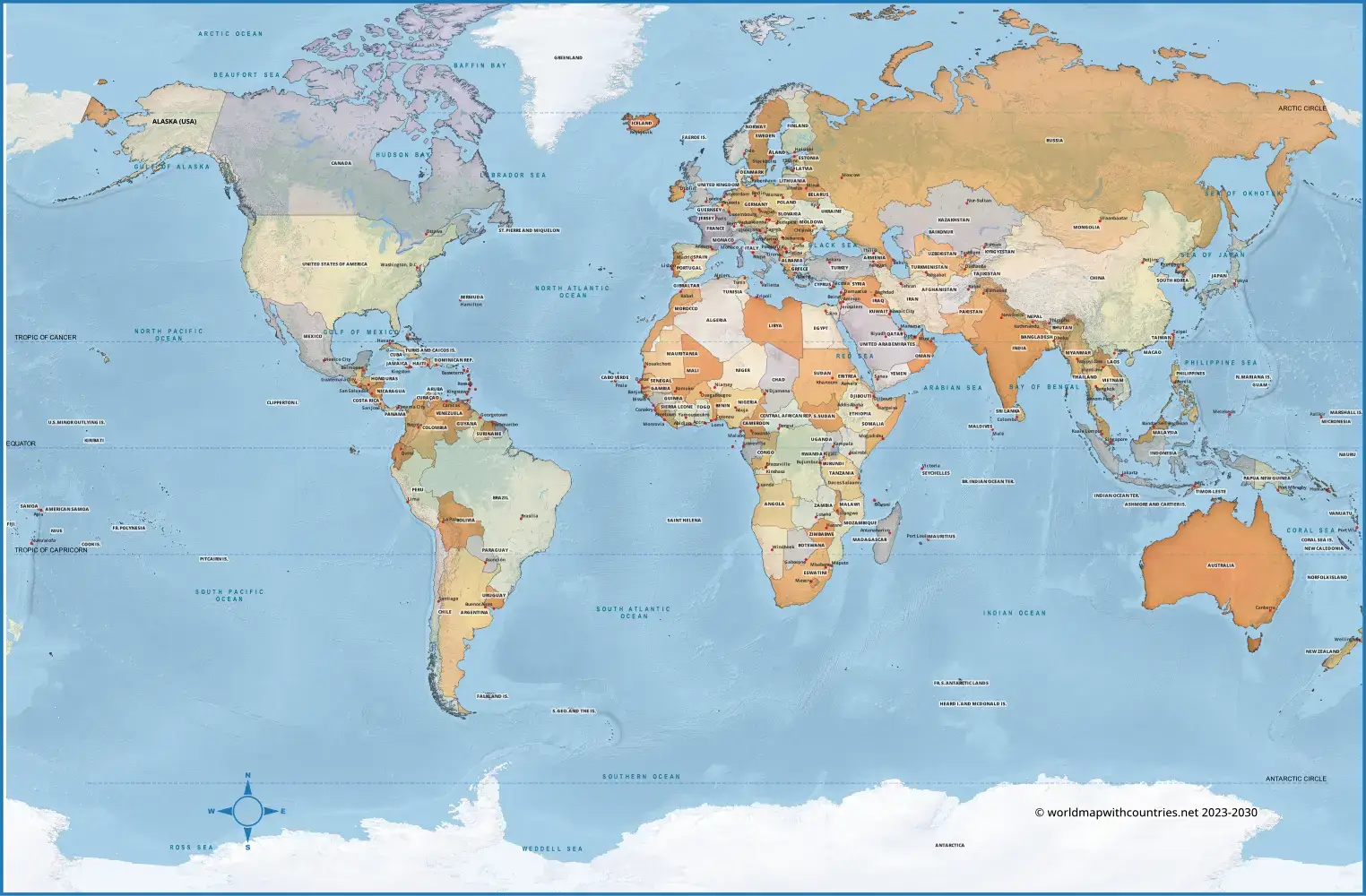 World Detailed Map 37 Printable detailed map of the World