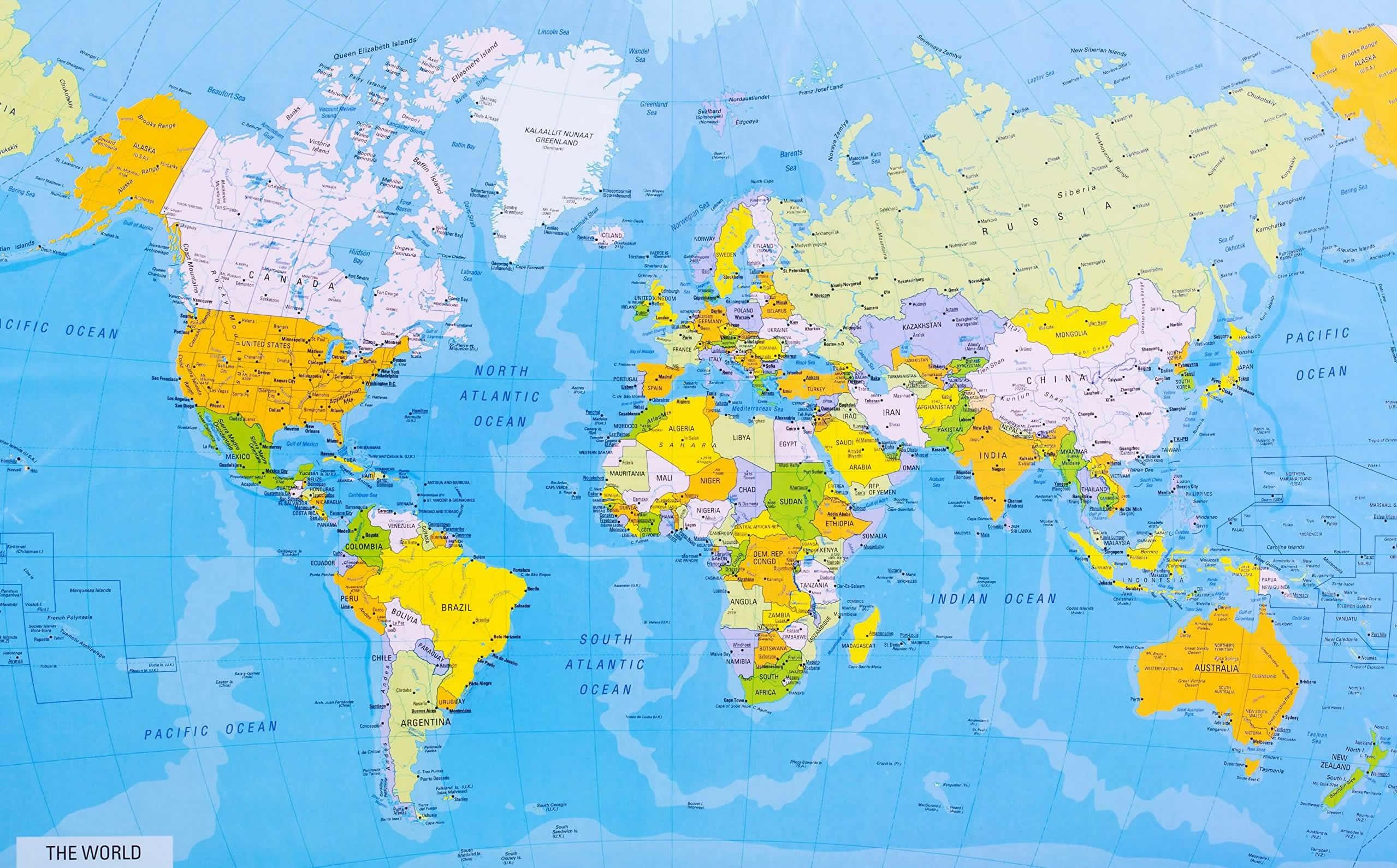 World Detailed Map 24 World detailed map with countries