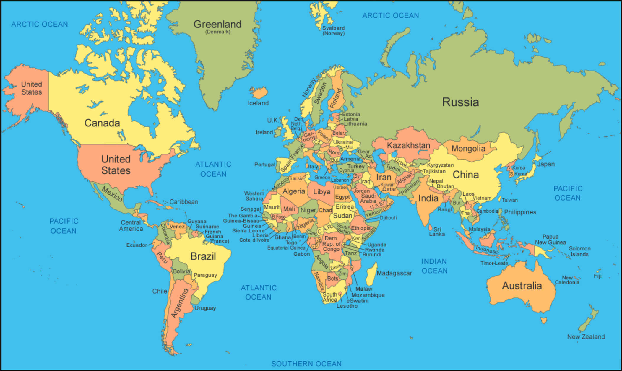 Download political map of the World