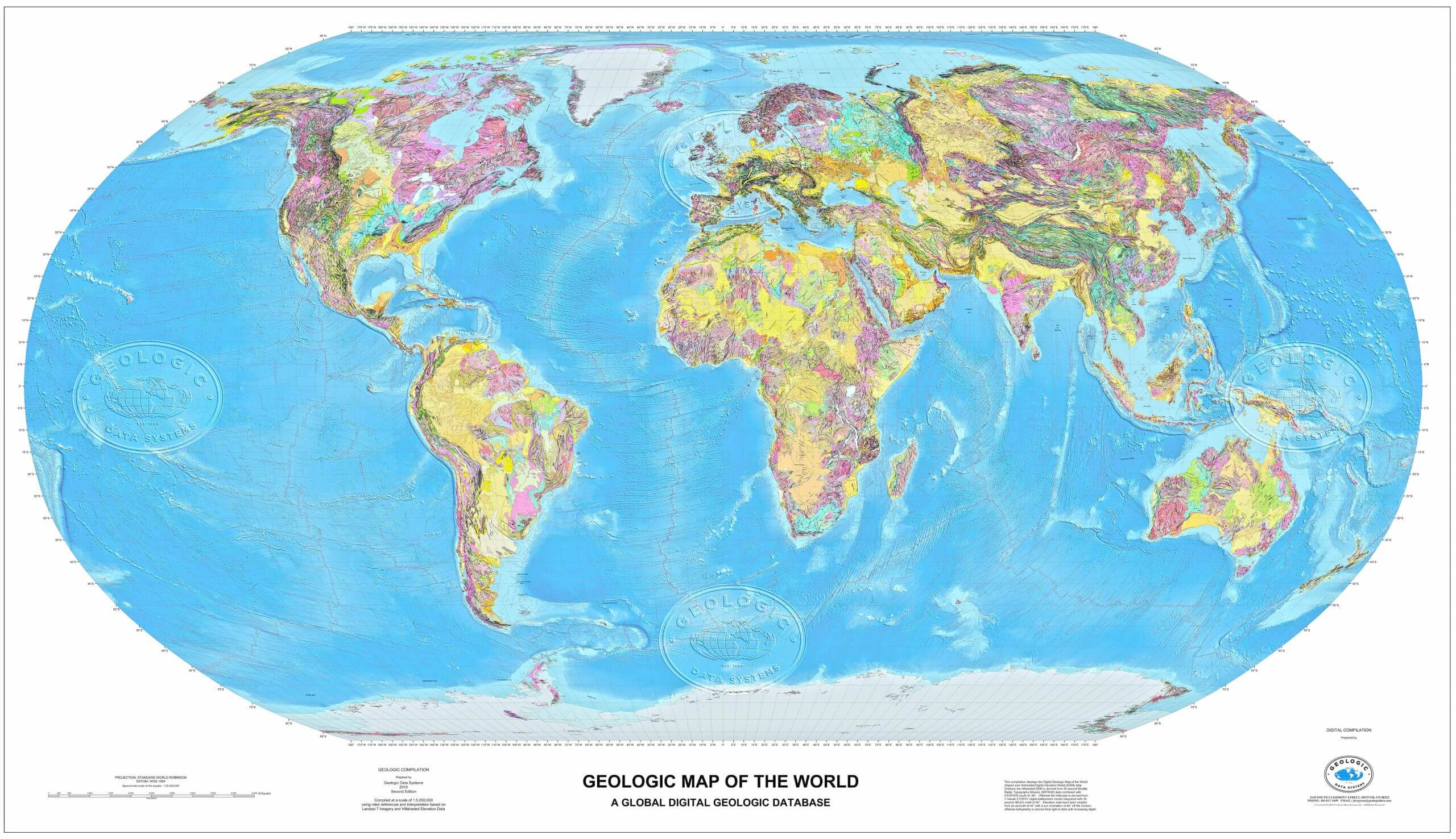 Free World geological map